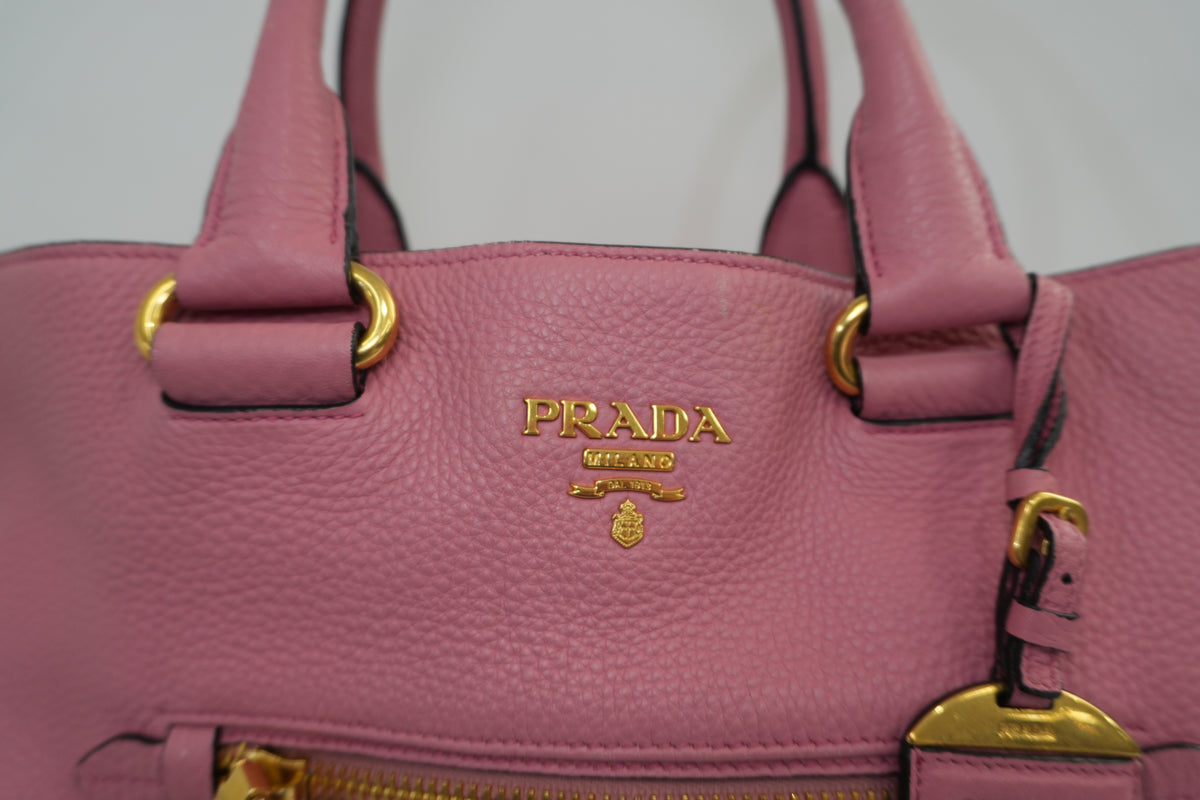 Pre-Owned Prada Daino Tote Bag Pink