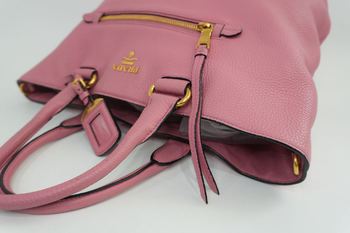 Pre-Owned Prada Daino Tote Bag Pink