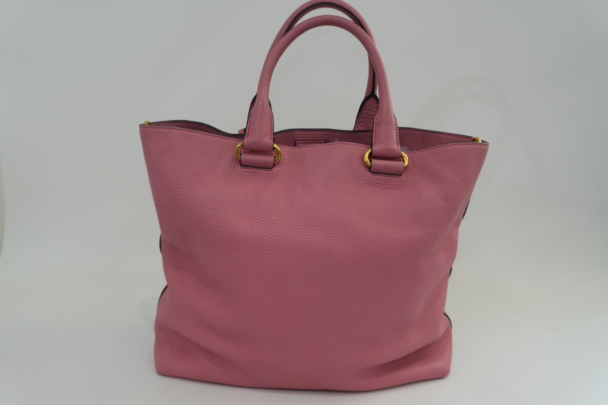 Pre-Owned Prada Daino Tote Bag Pink