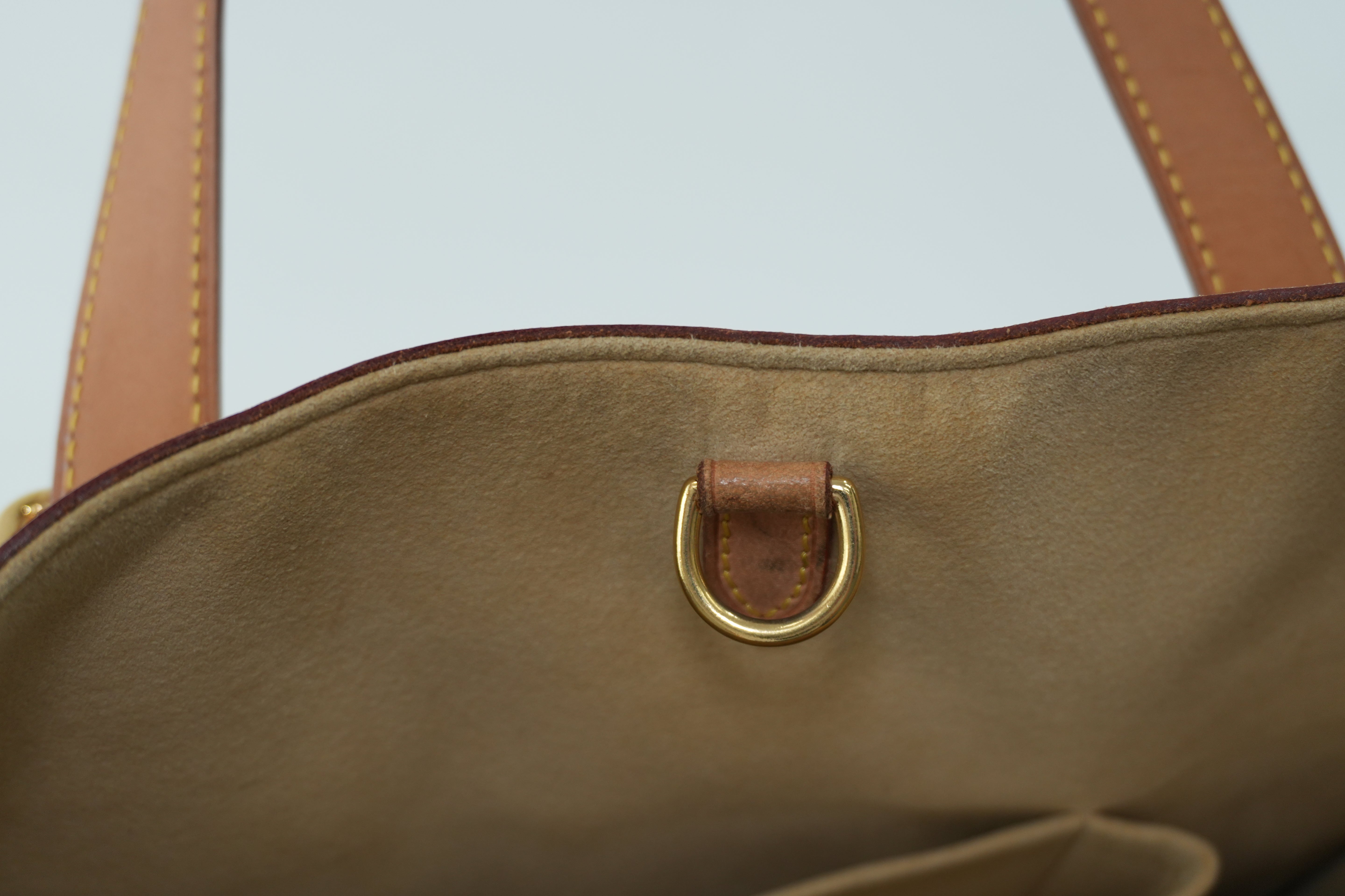 Louis Vuitton Damier Azur Hampstead MM Shoulder Tote Bag Used