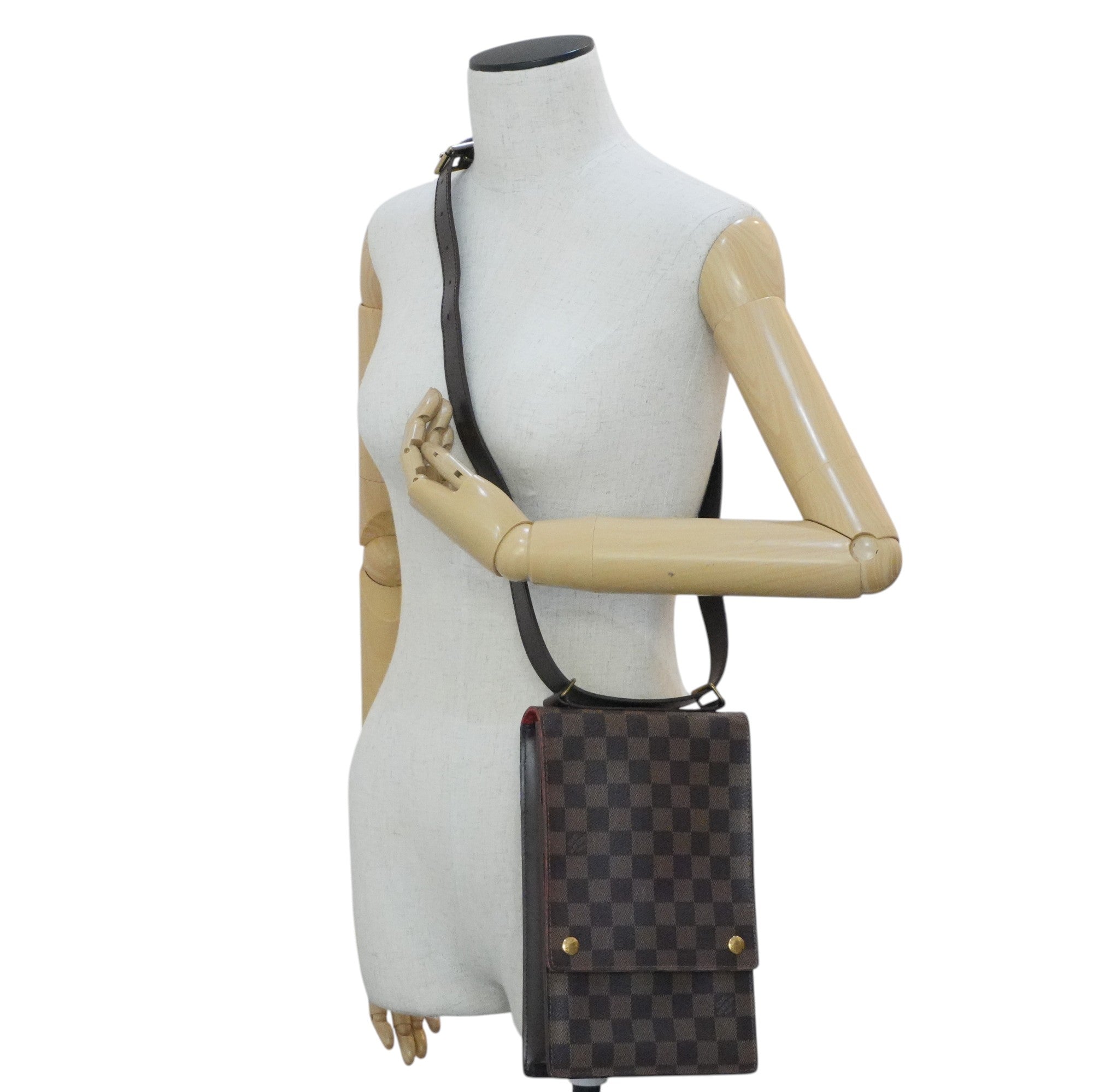 Pre-owned Louis Vuitton Damier Ebene Portobello Shoulder Bag