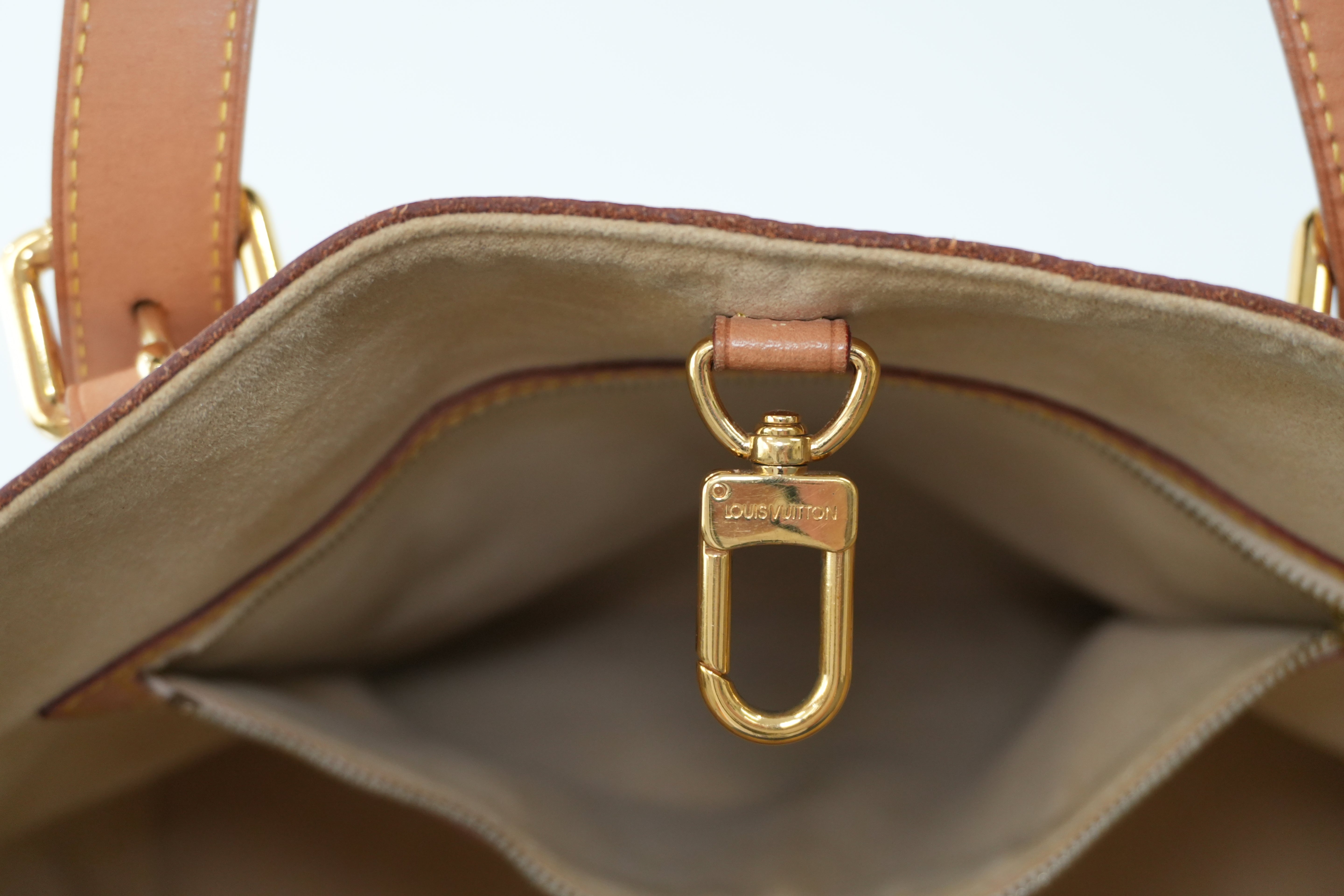 Louis Vuitton Damier Azur Hampstead MM Shoulder Tote Bag Used