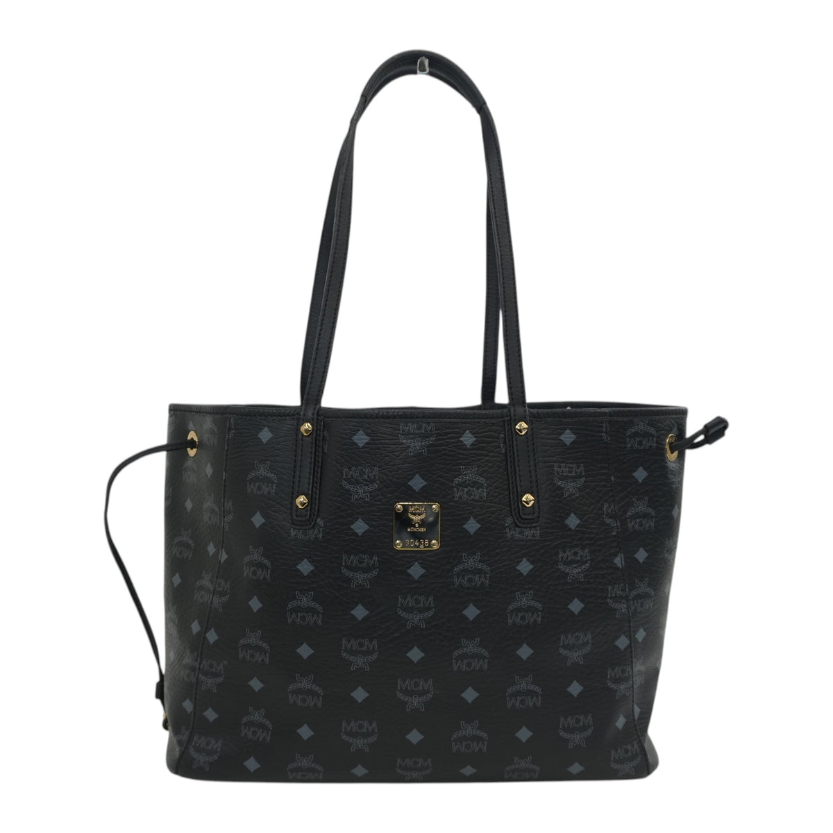 Pre-Owned MCM Visetos Liz Reversible Shopper Tote Bag Black