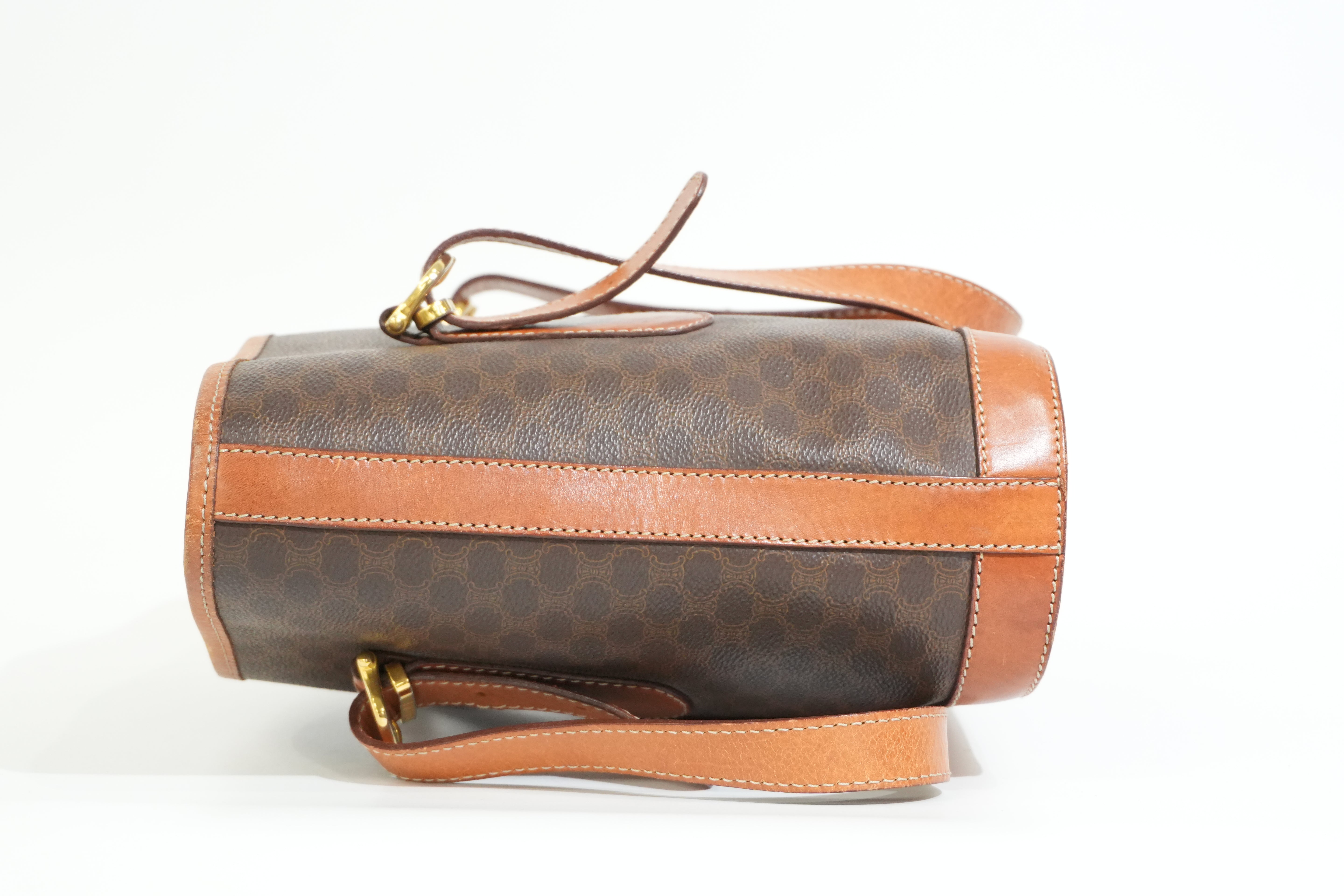 Pre-owned Celine Macadam Tote Bag Brown