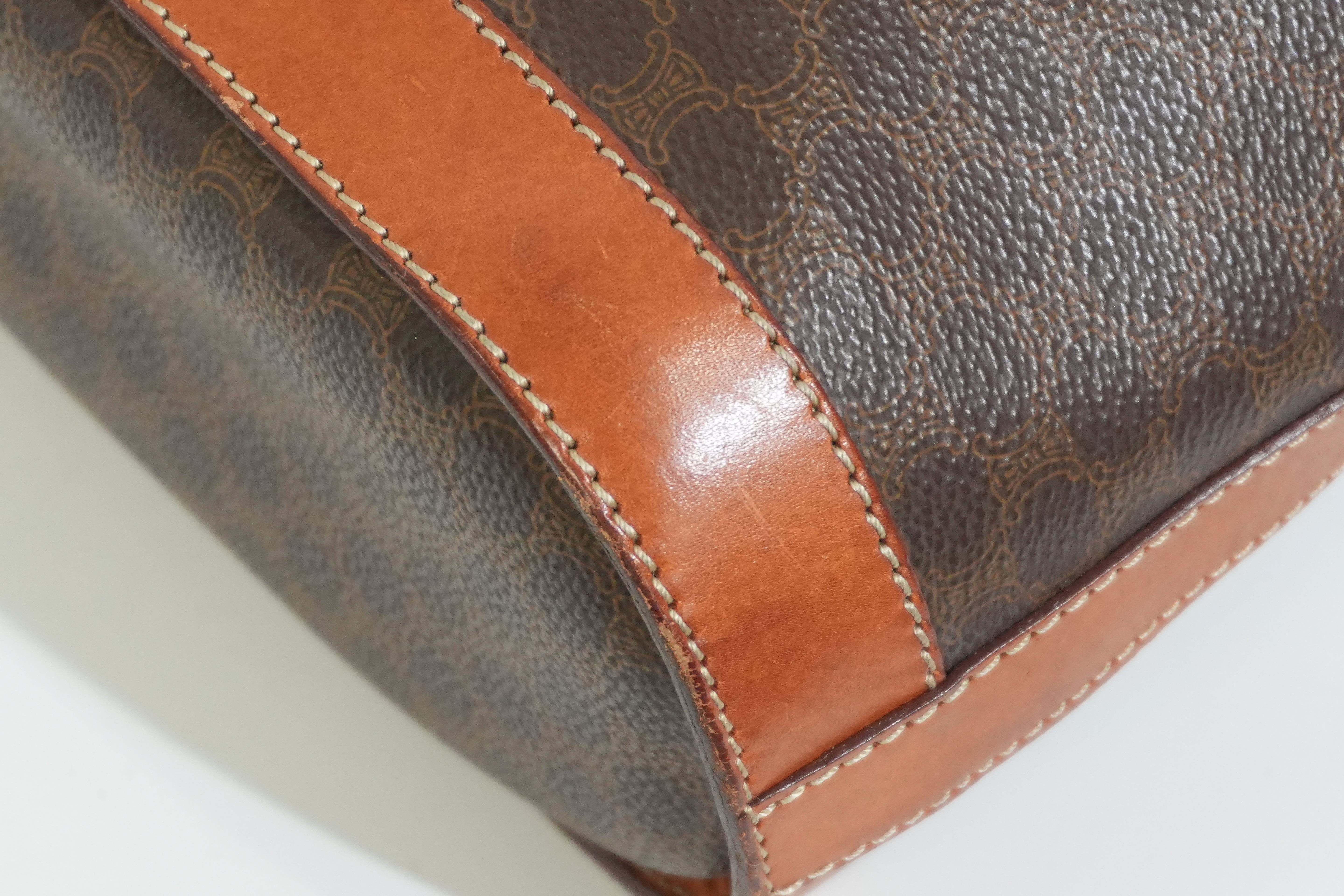 Pre-owned Celine Macadam Tote Bag Brown