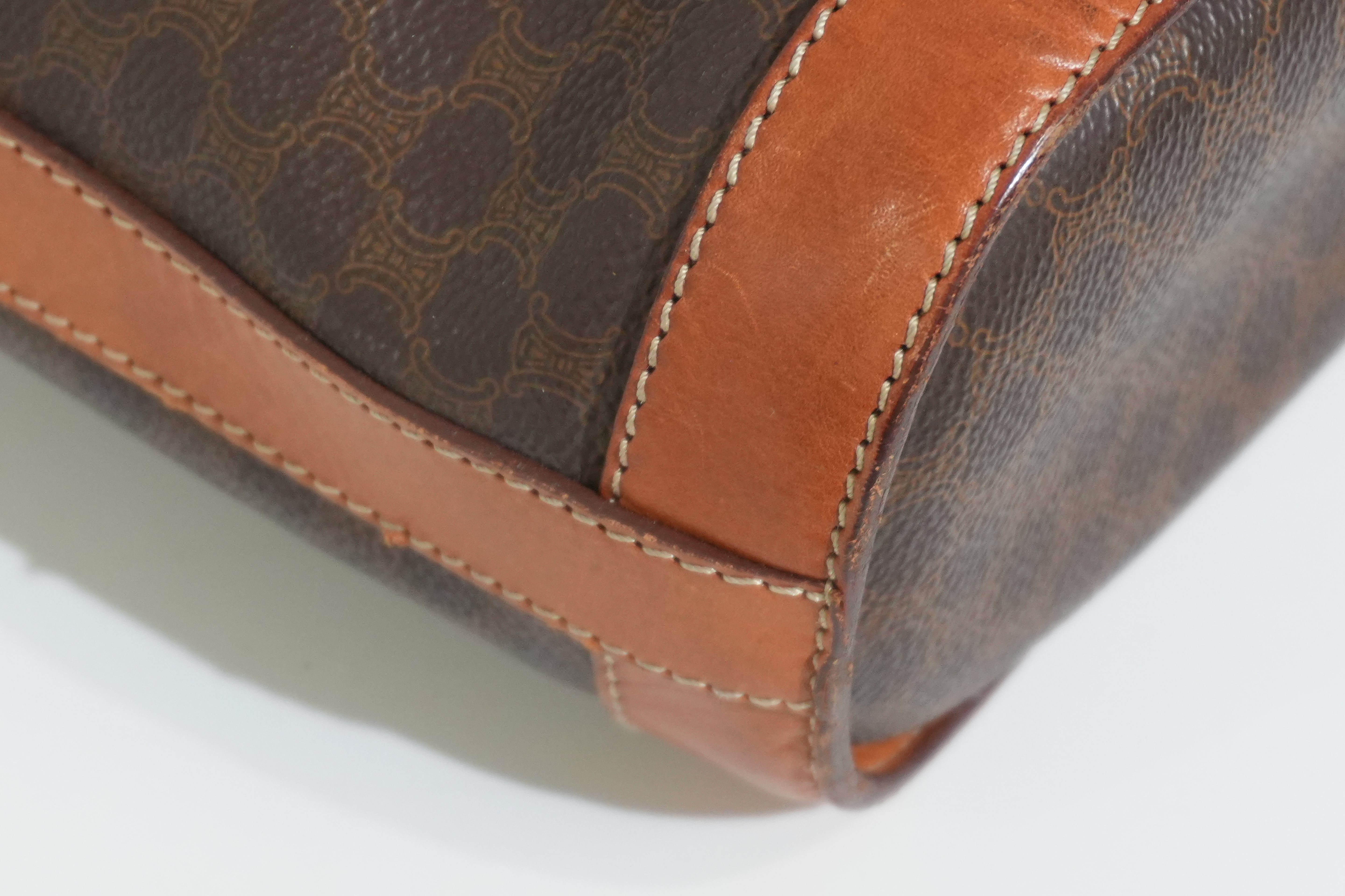 Pre-owned Celine Macadam Tote Bag Brown