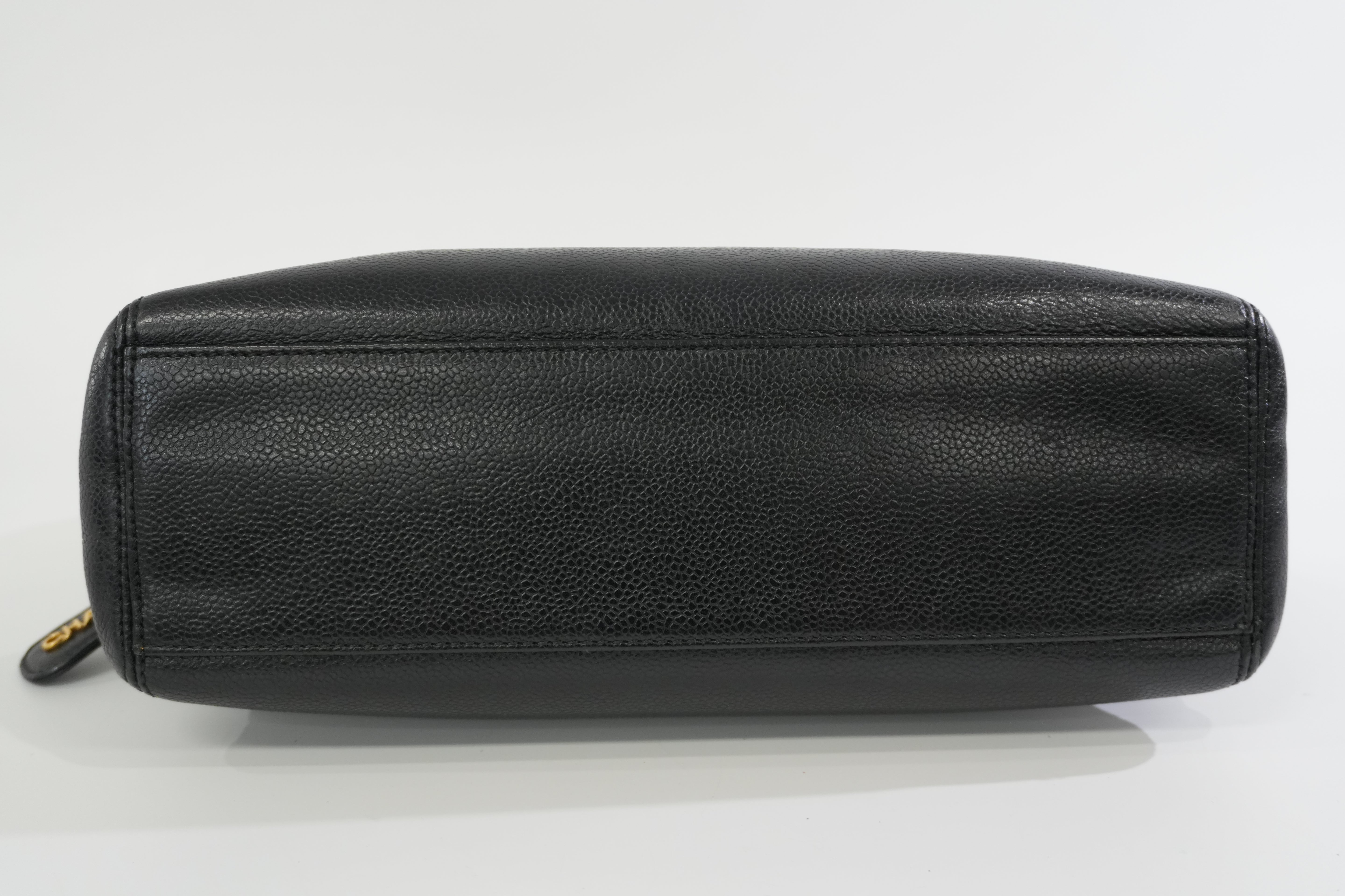 Pre-owned Chanel Caviar Skin Leather Chain Shoulder Bag Black