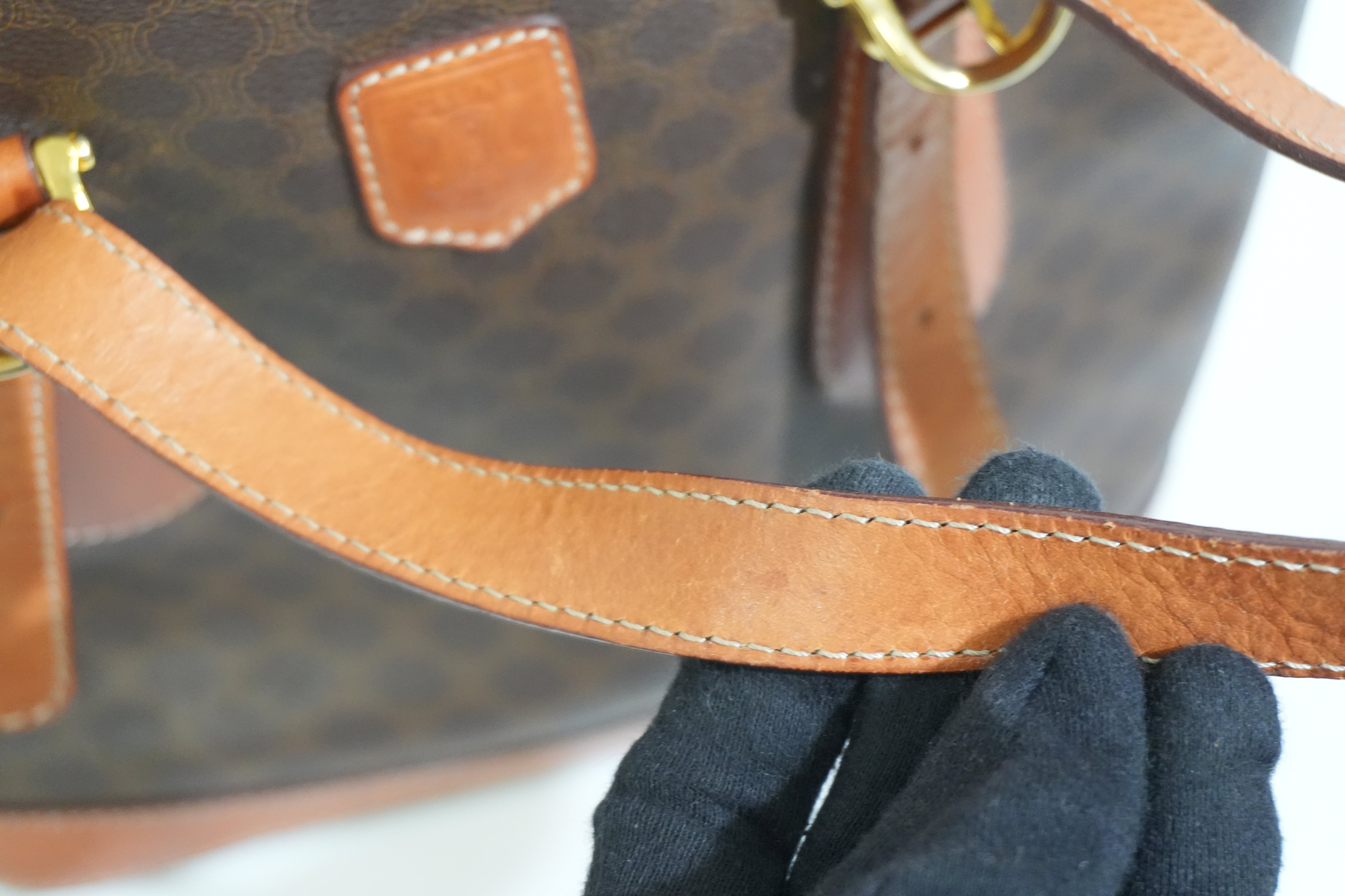 Pre-owned Celine Macadam Tote Bag Brown