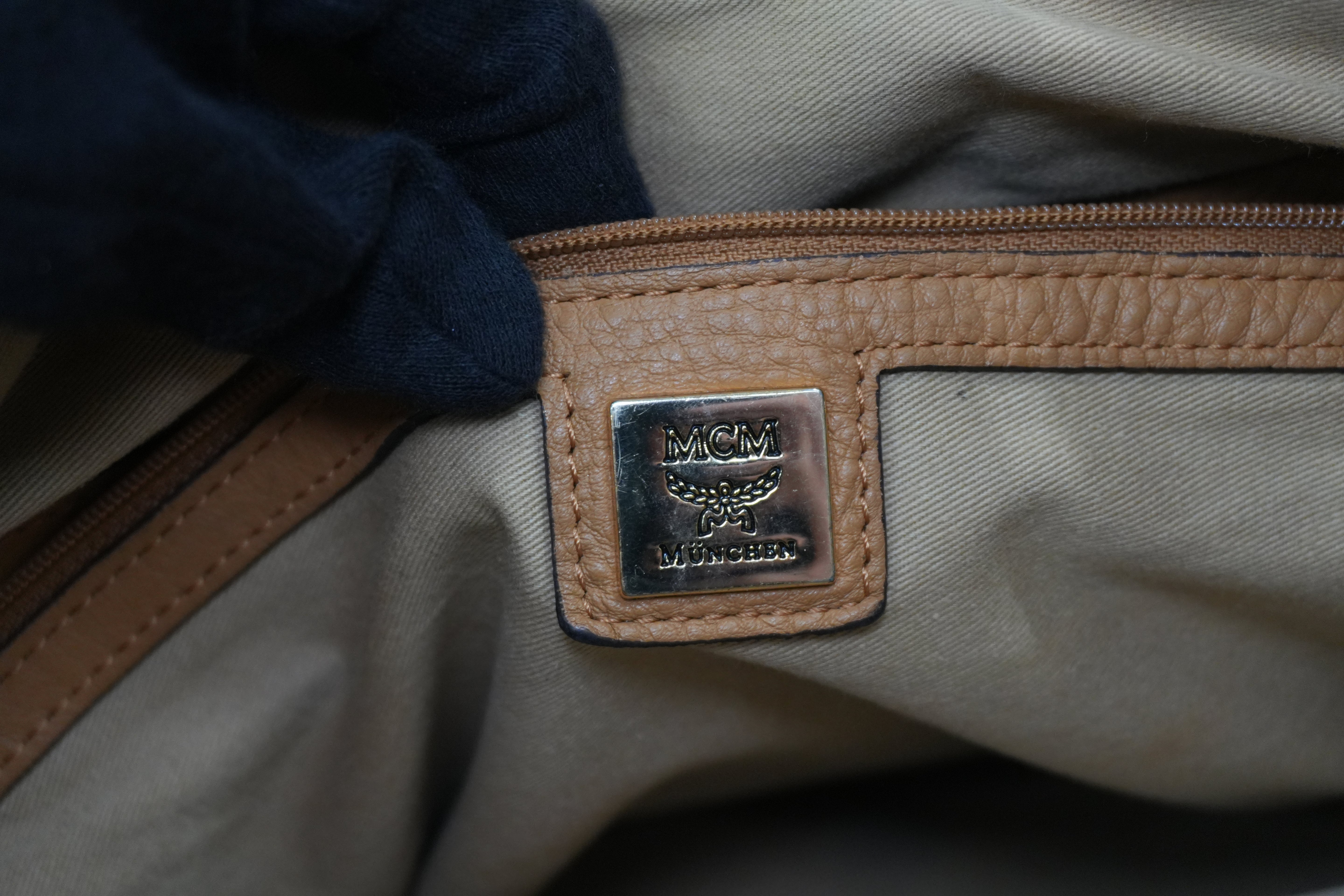 Pre-owned MCM Hobo Tote Bag Cognac