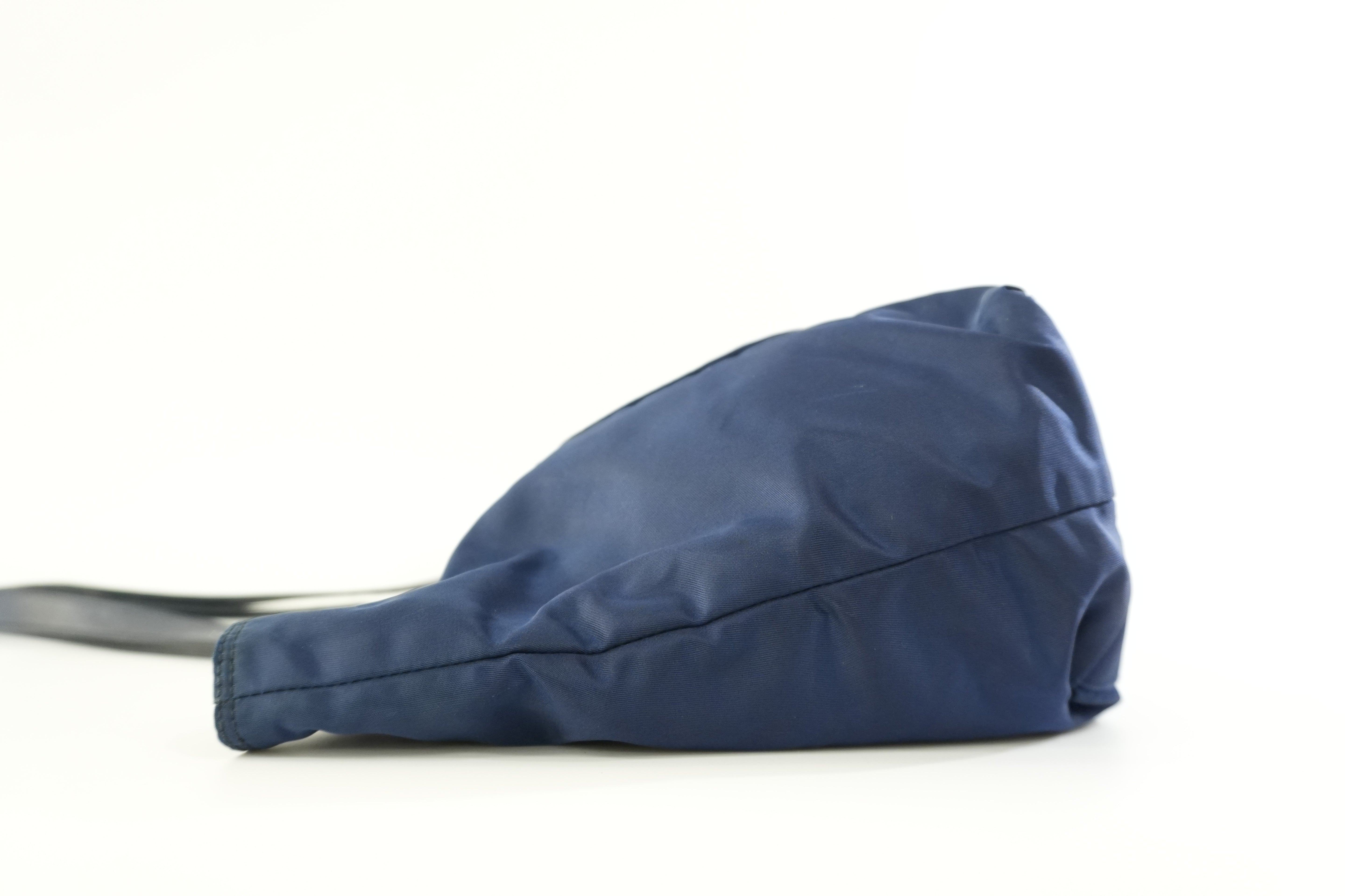 Pre-owned Prada Nylon Tote Bag Navy Blue