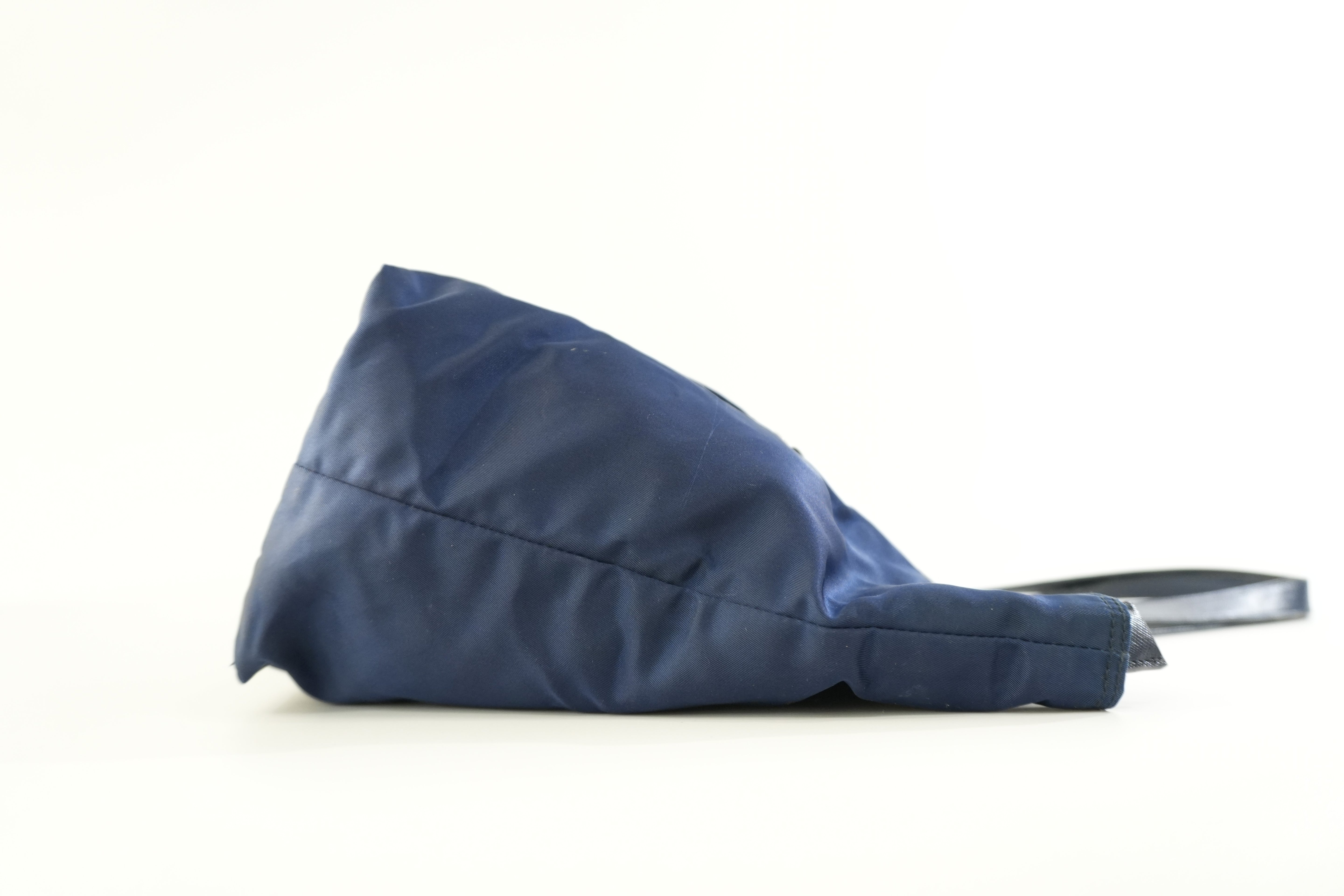 Pre-owned Prada Nylon Tote Bag Navy Blue