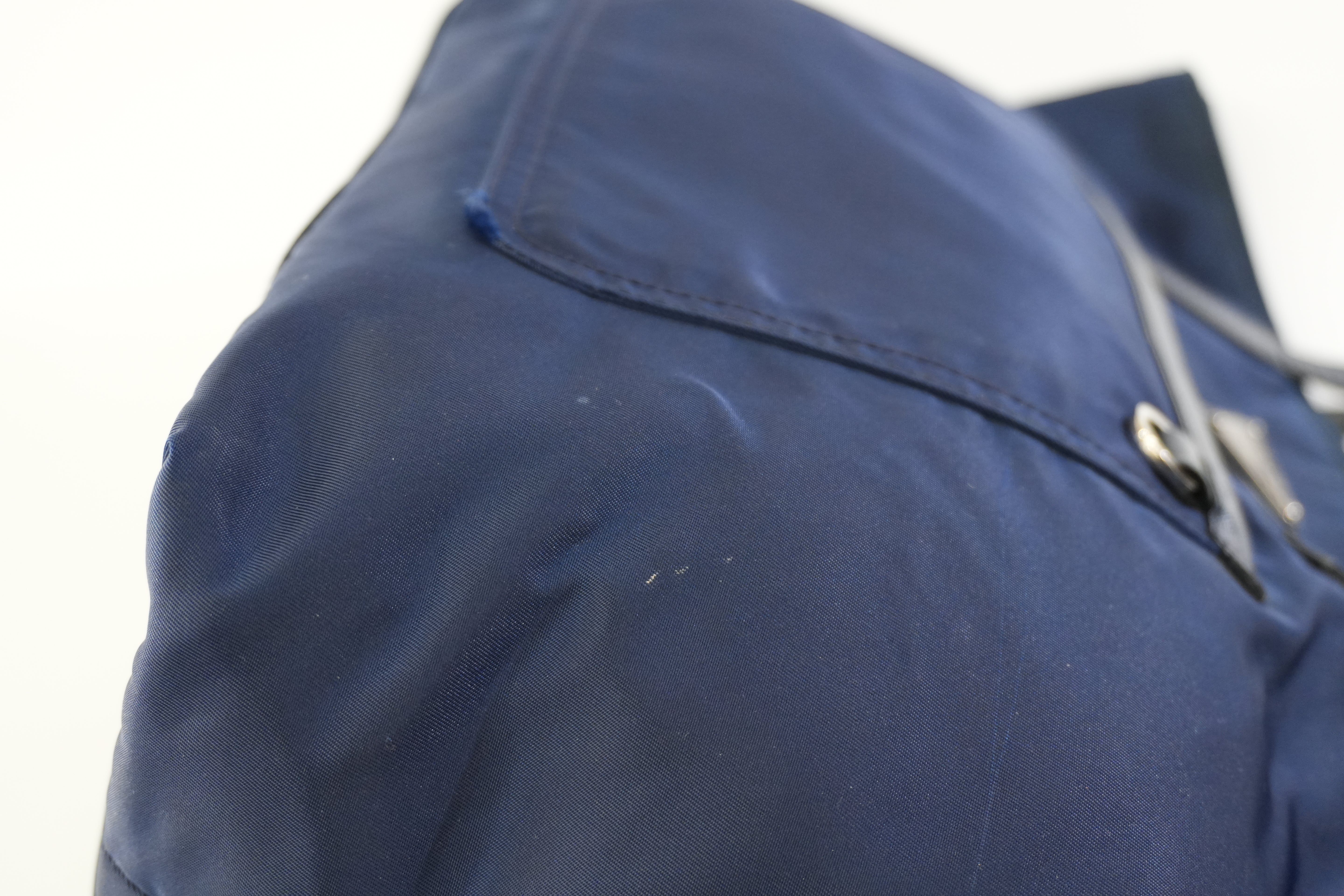 Pre-owned Prada Nylon Tote Bag Navy Blue