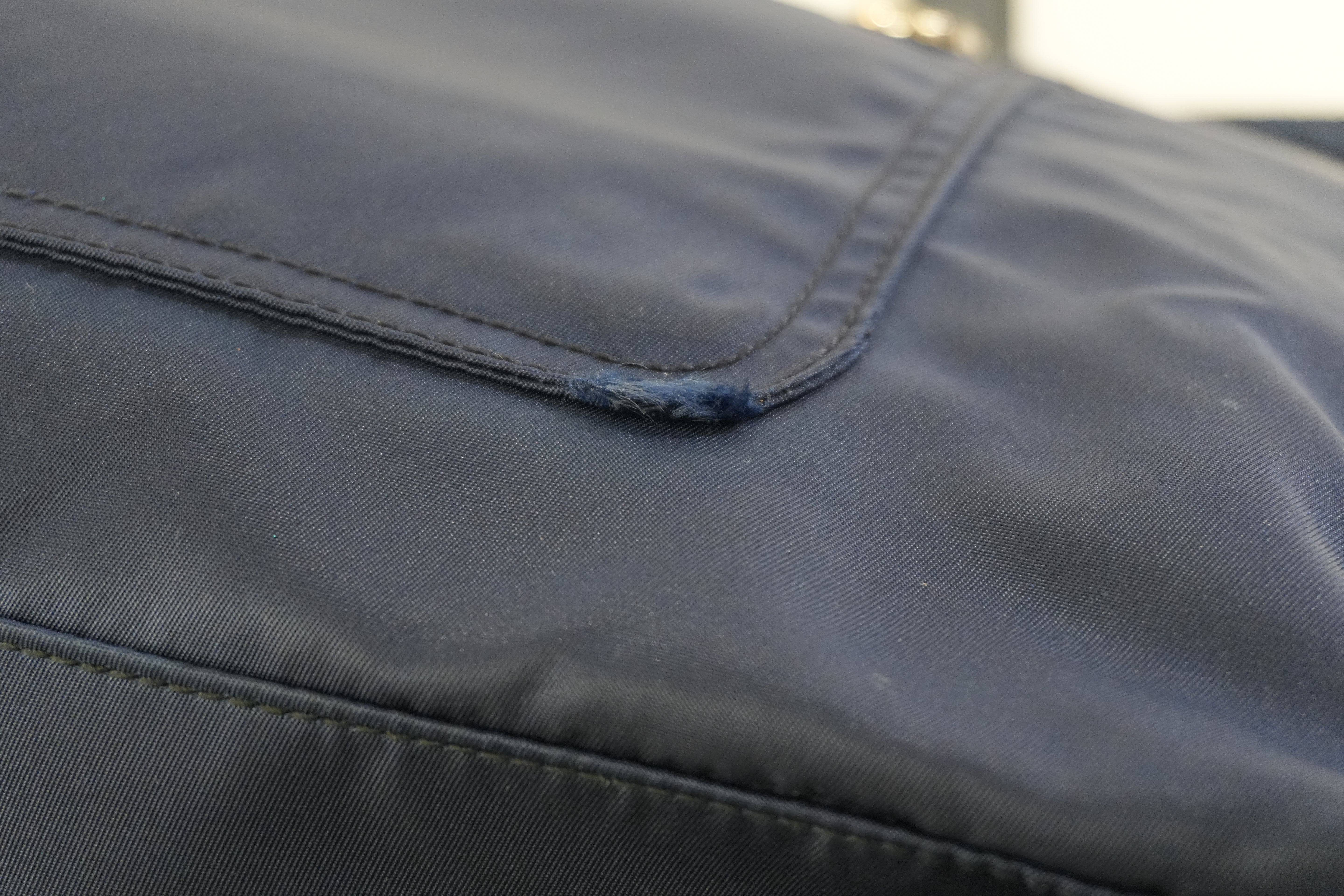 Pre-owned Prada Nylon Tote Bag Navy Blue