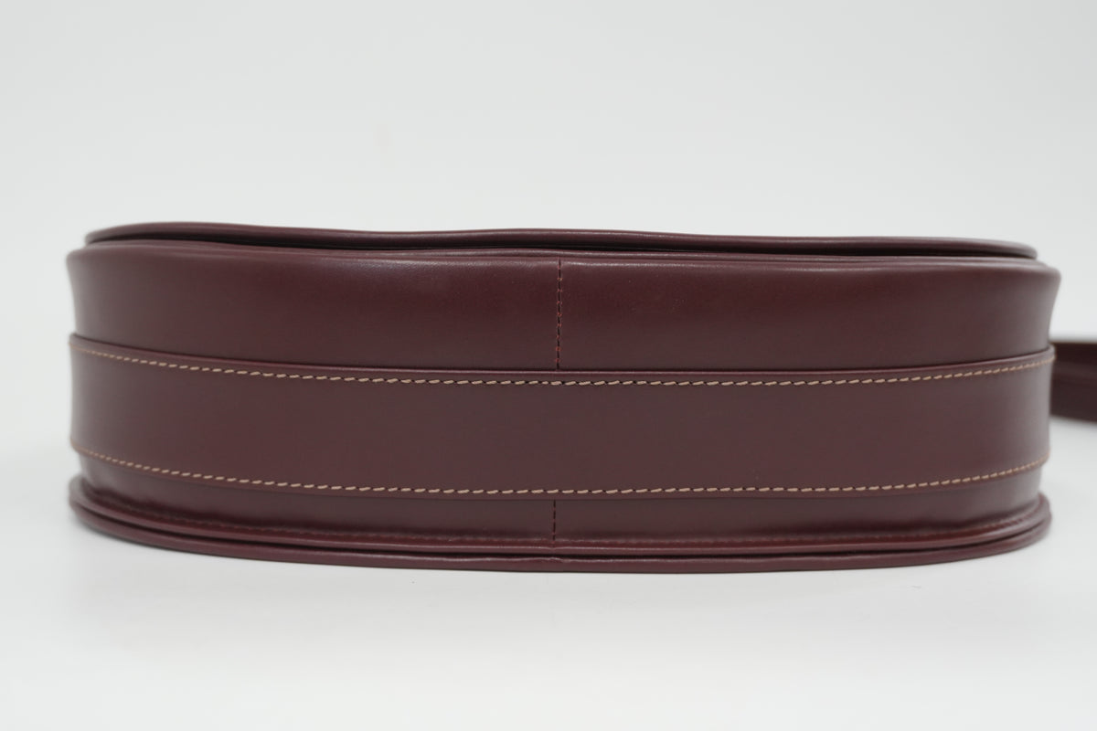 Pre-Owned Cariter Must De Cartier Crossbody Bag Burgundy