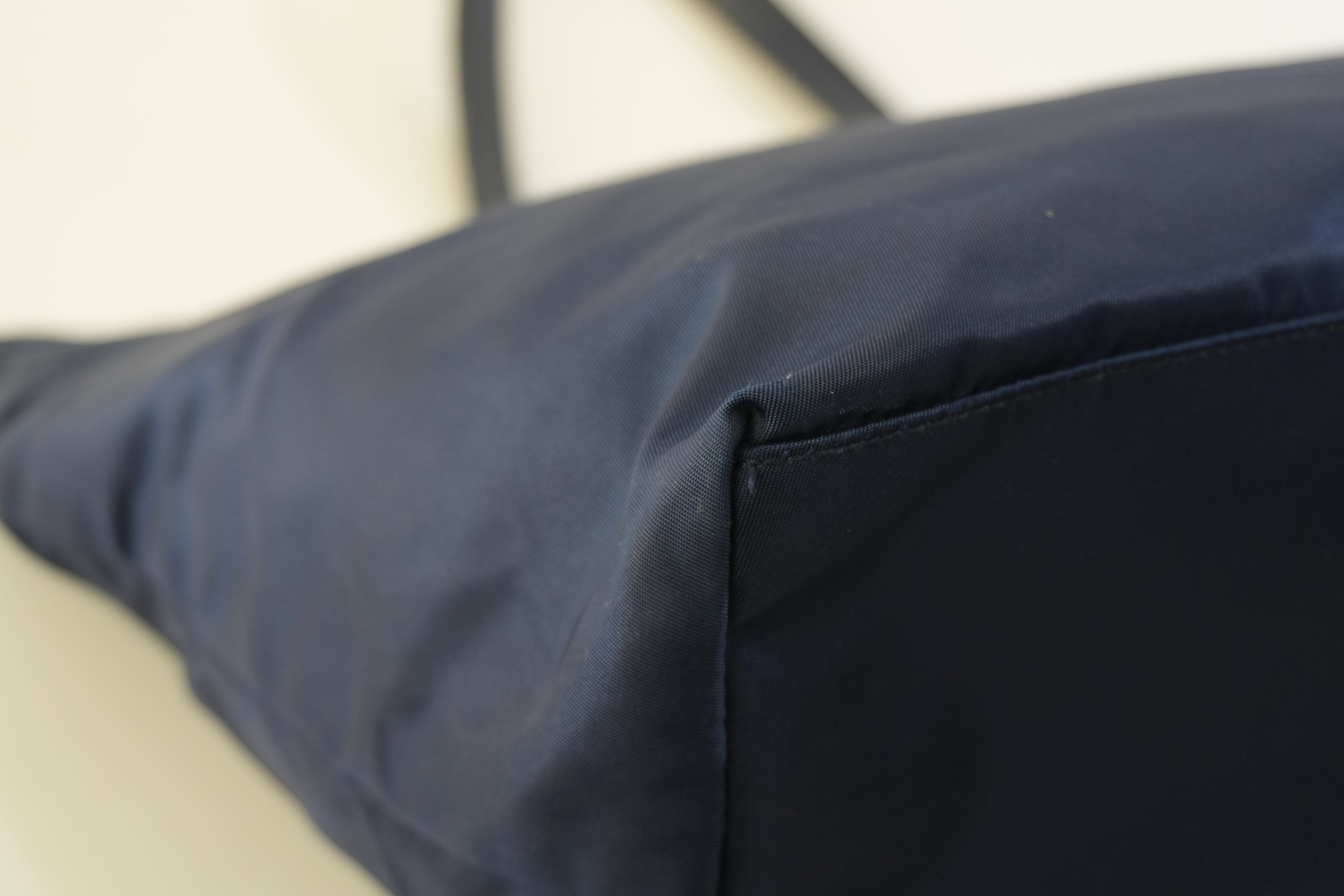 Pre-owned Prada Nylon Tote Bag Navy Blue