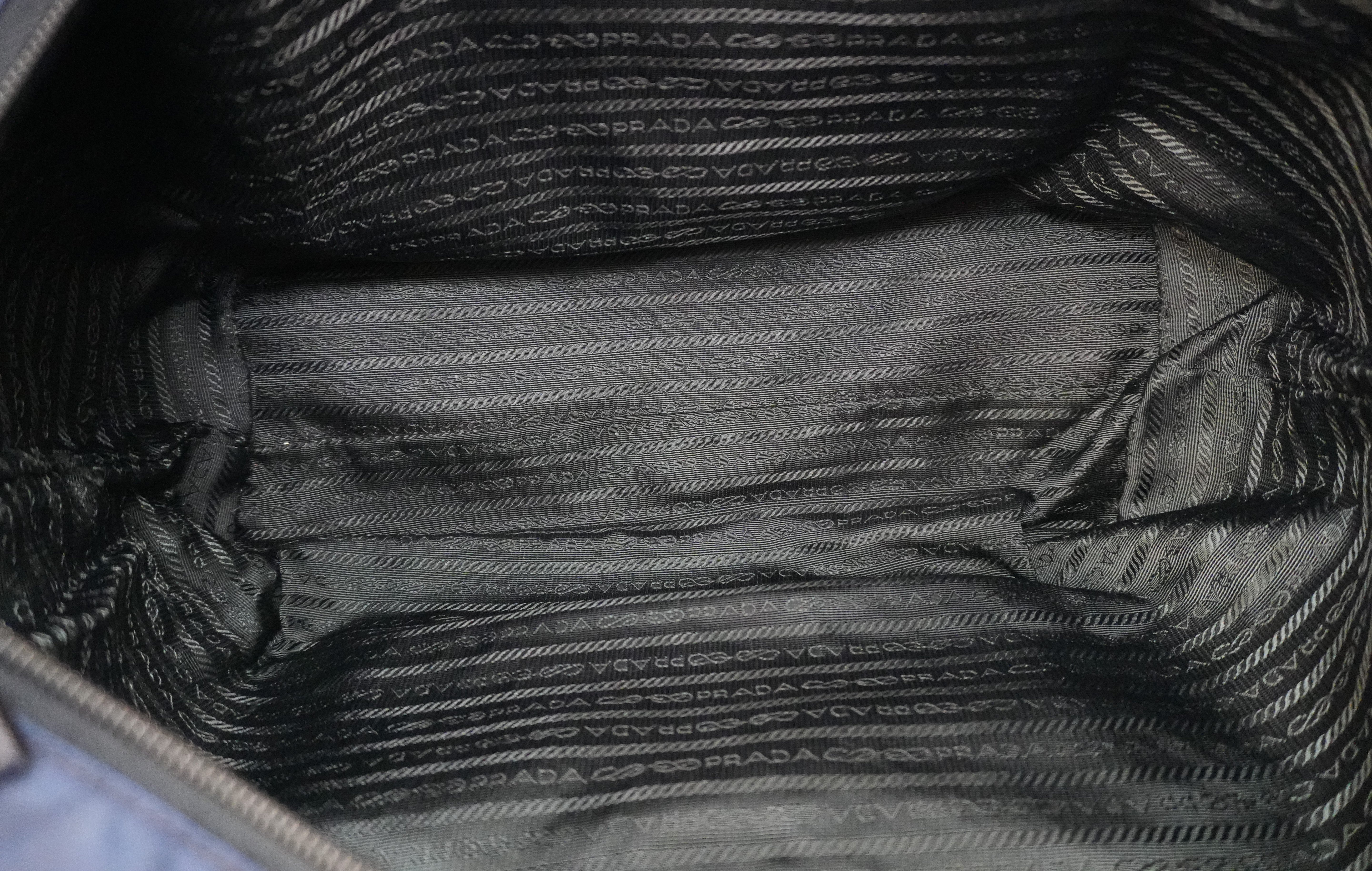 Pre-owned Prada Nylon Tote Bag Navy Blue