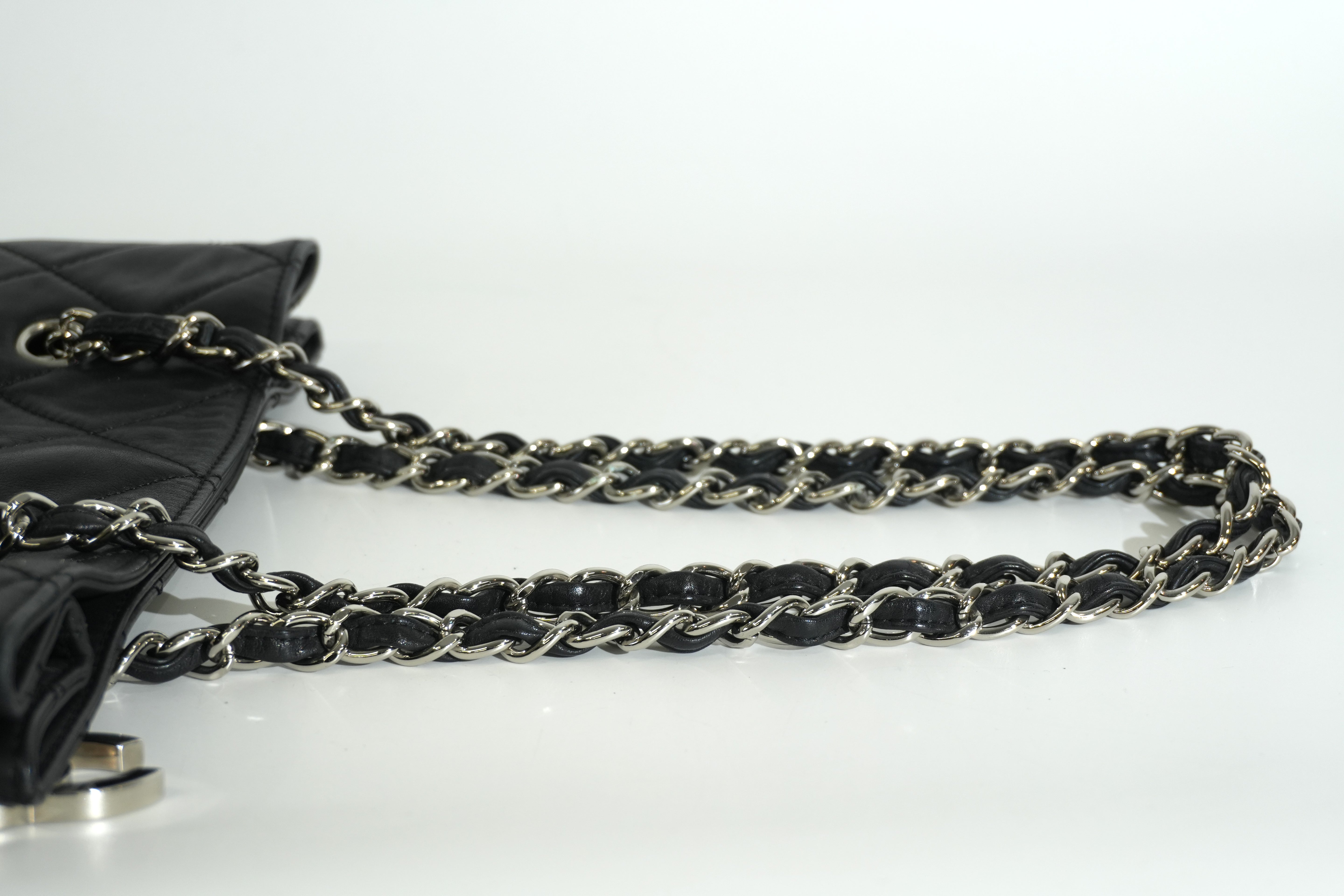 Pre-owned Lambskin Leather Business Tote Bag Black