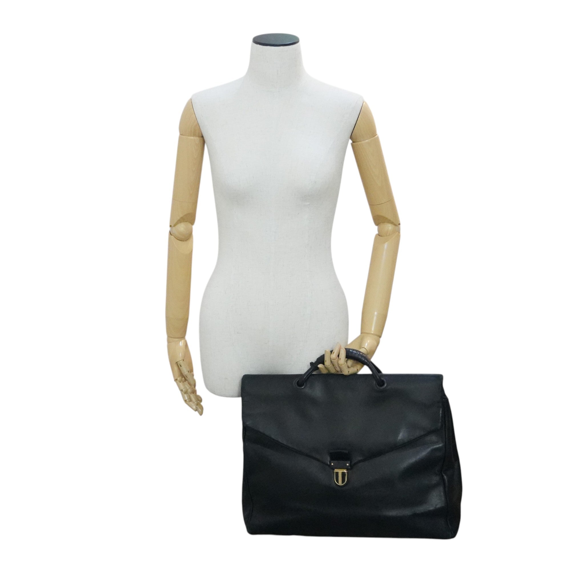 Pre-owned Bottega Briefcase Black