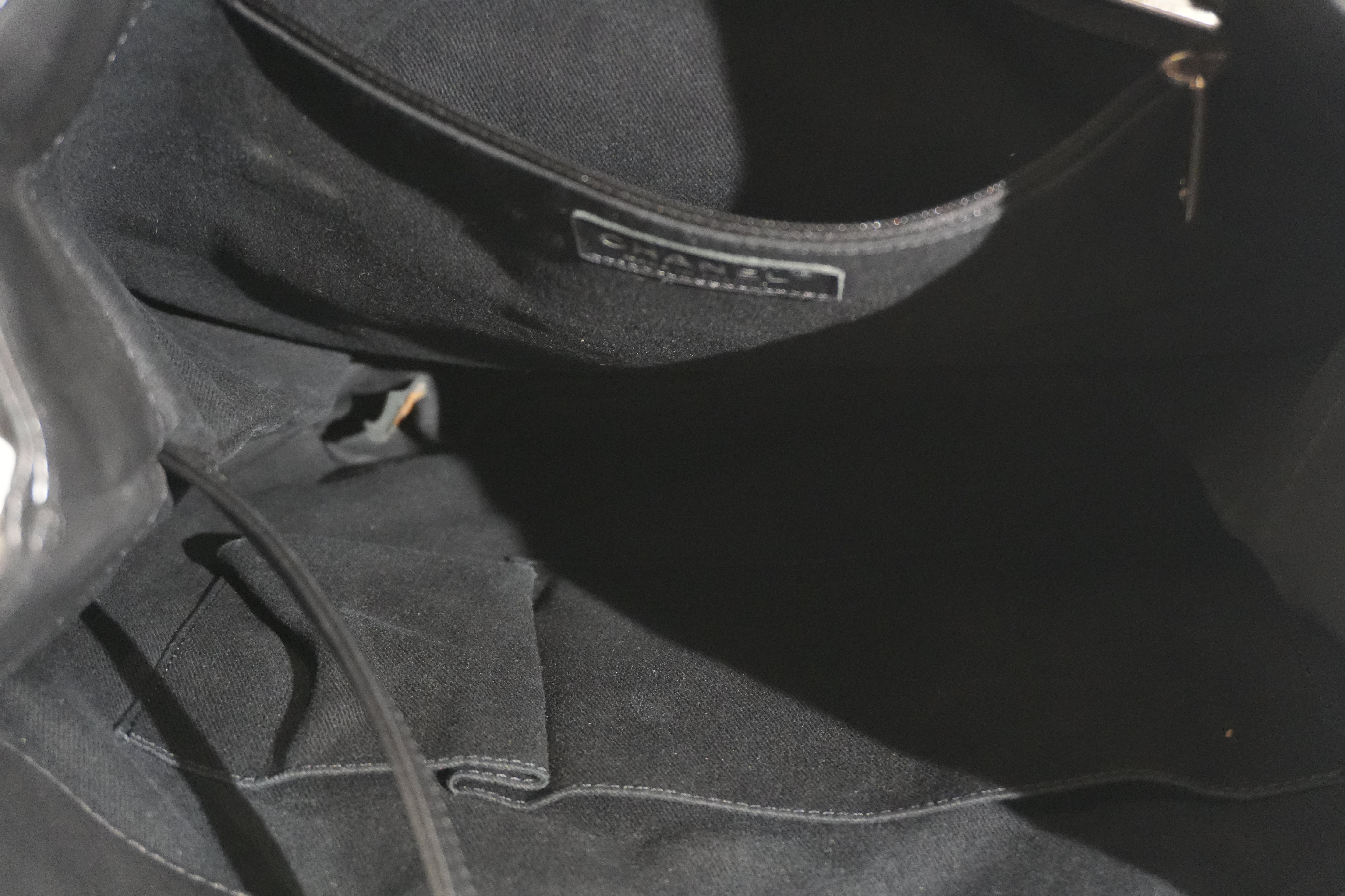 Pre-owned Lambskin Leather Business Tote Bag Black