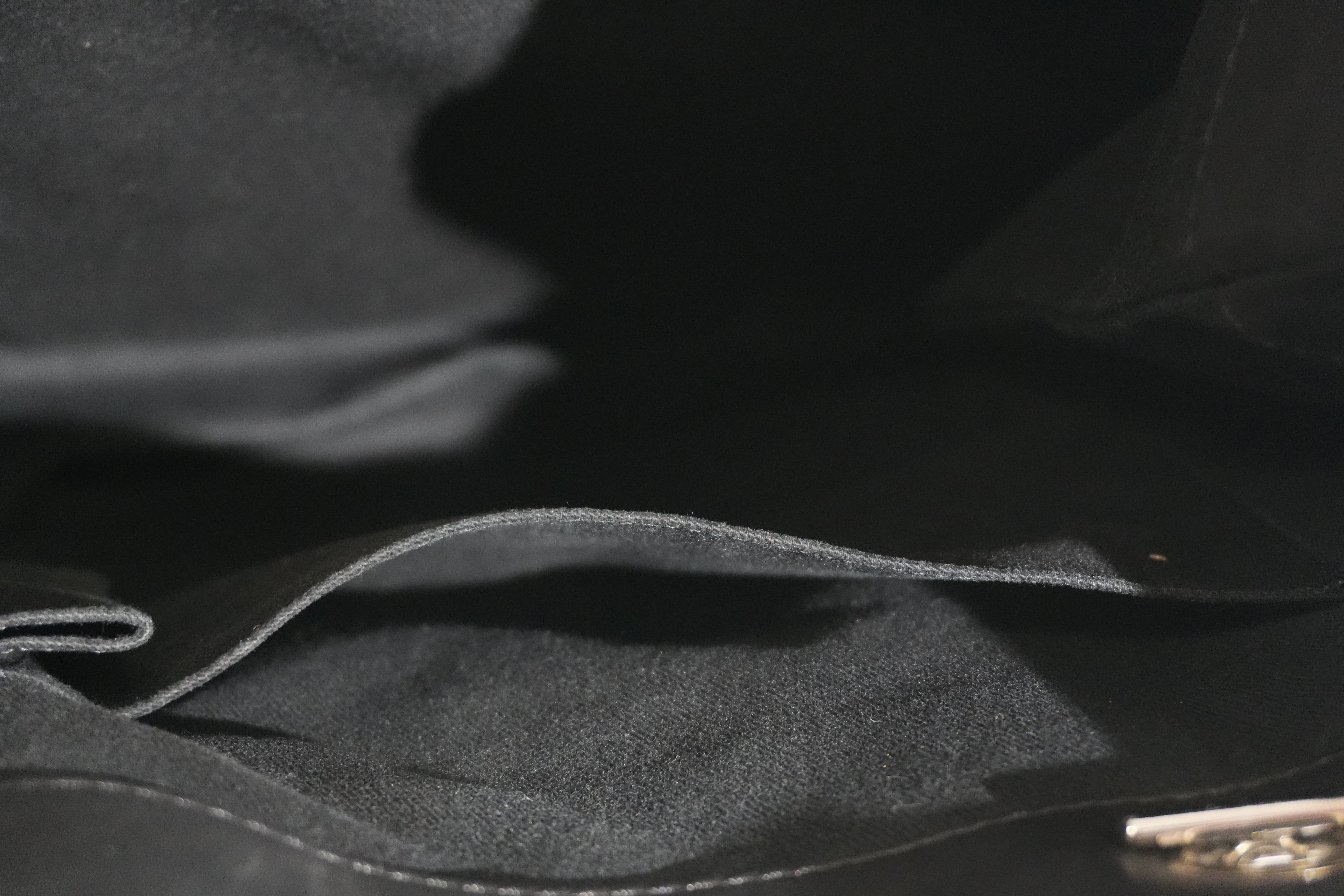 Pre-owned Lambskin Leather Business Tote Bag Black