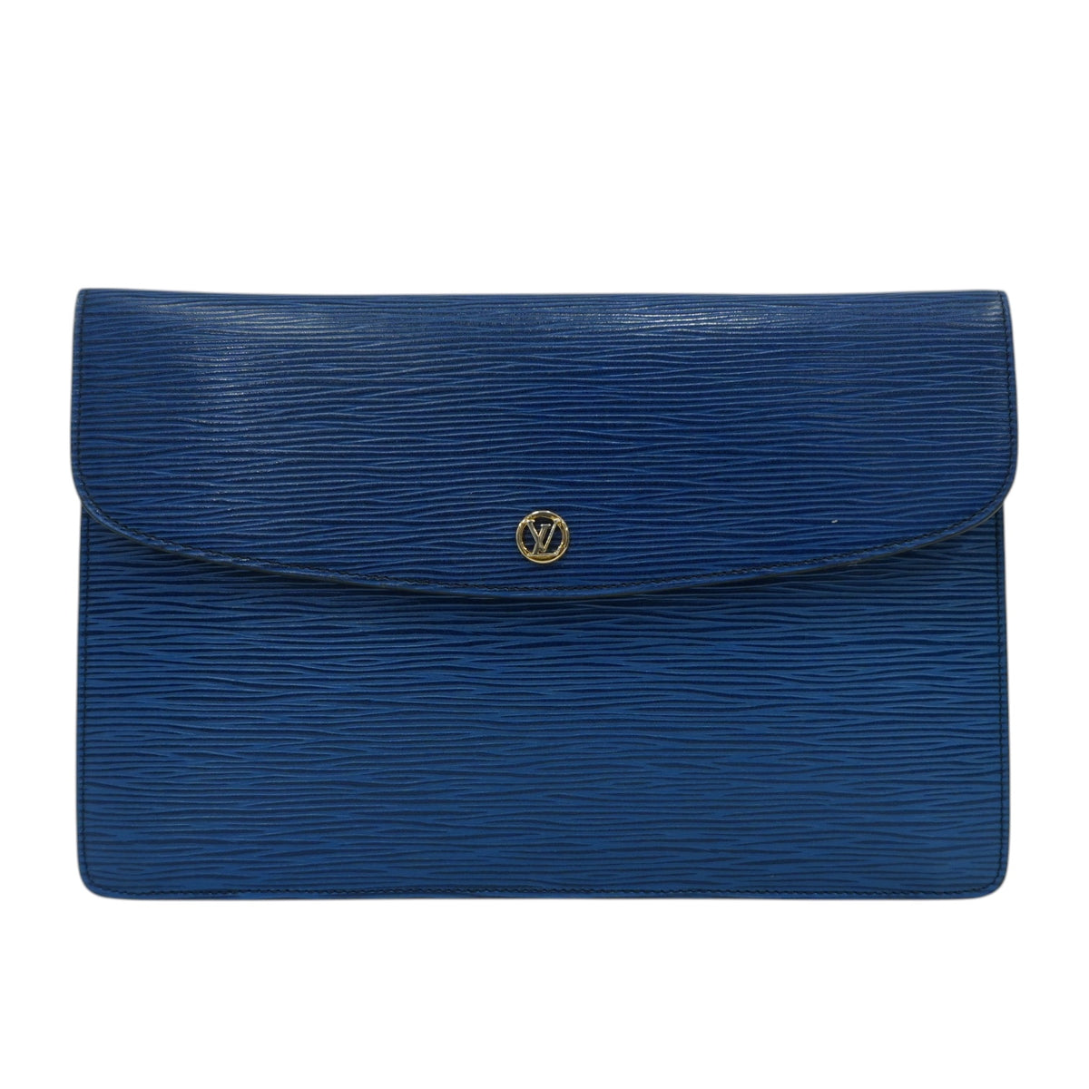 Pre-Owned Louis Vuitton Epi Blue Montaine Document Case Blue
