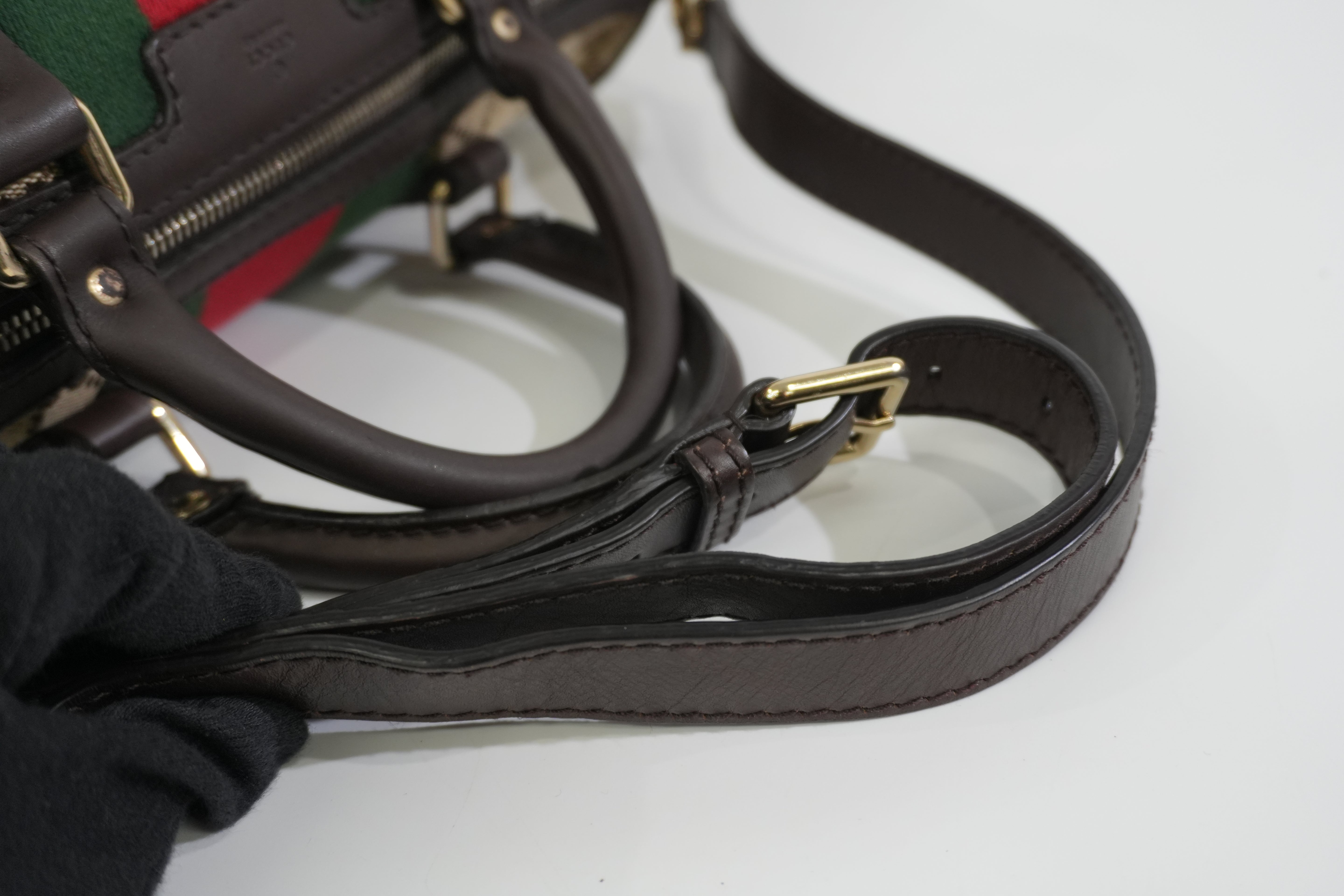 Pre-owned Gucci Two Way Ophidia Shoulder Bag Brown