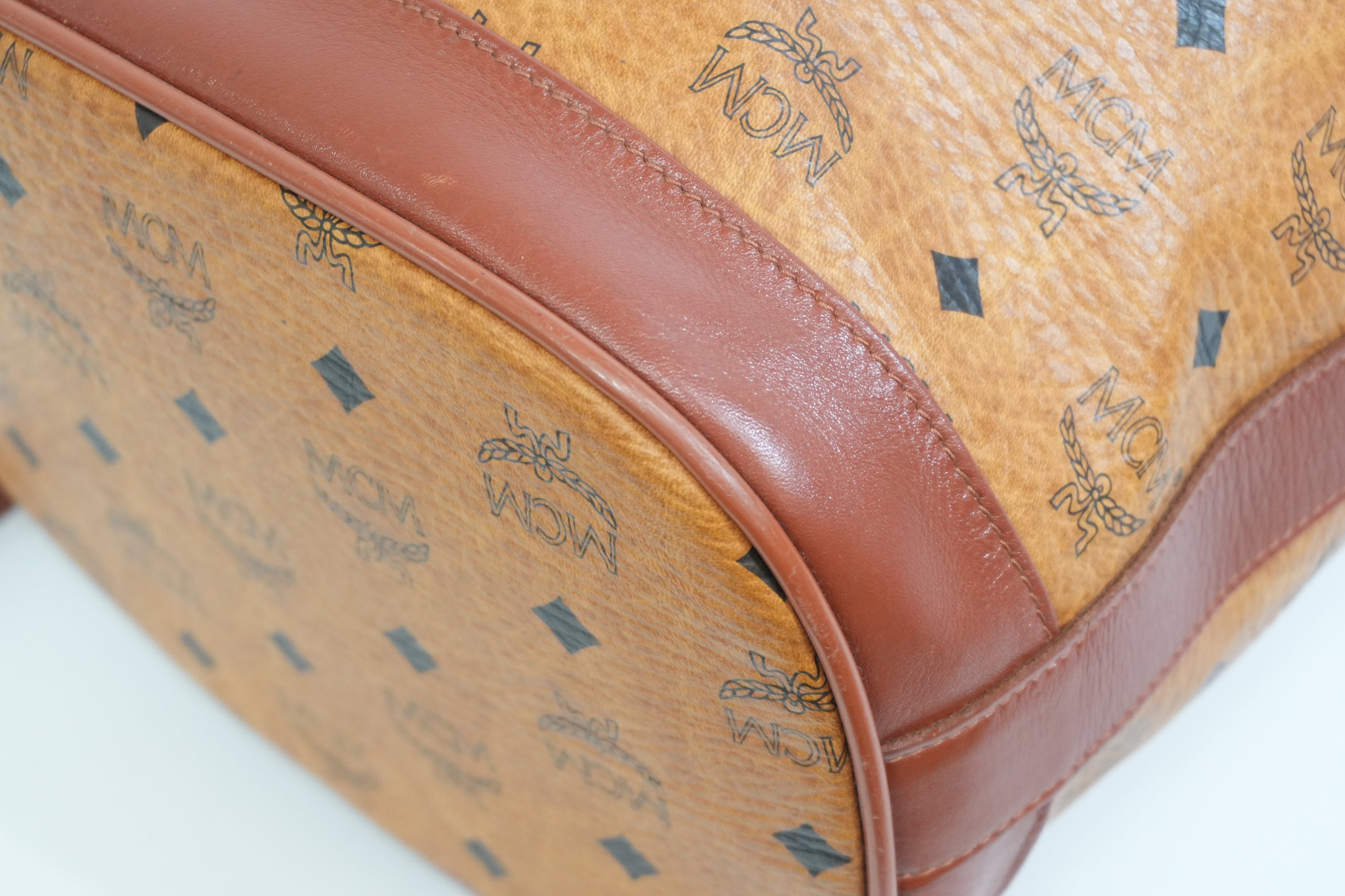 Pre-owned MCM Bucket Shoulder Bag Cognac