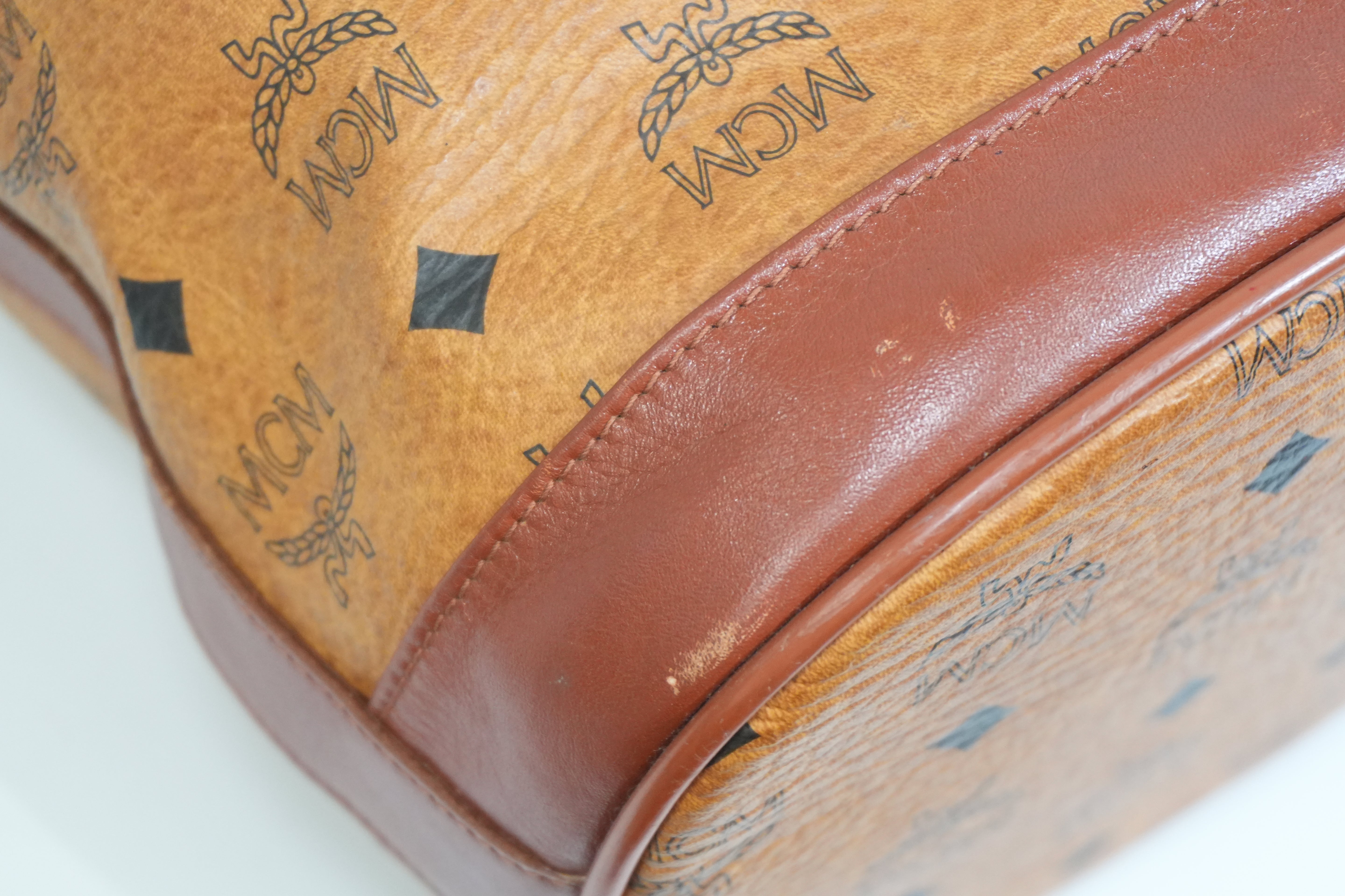 Pre-owned MCM Bucket Shoulder Bag Cognac