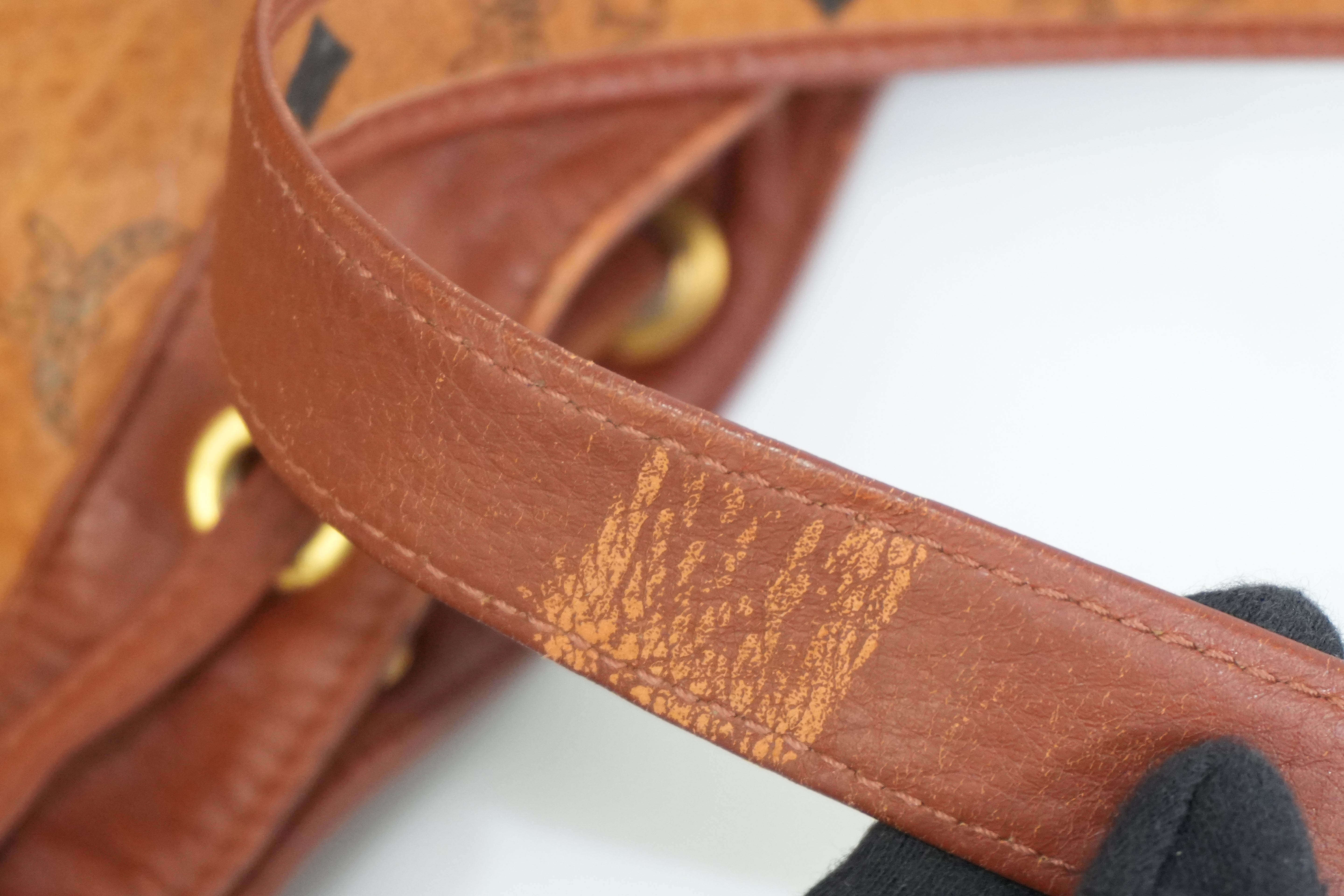 Pre-owned MCM Bucket Shoulder Bag Cognac
