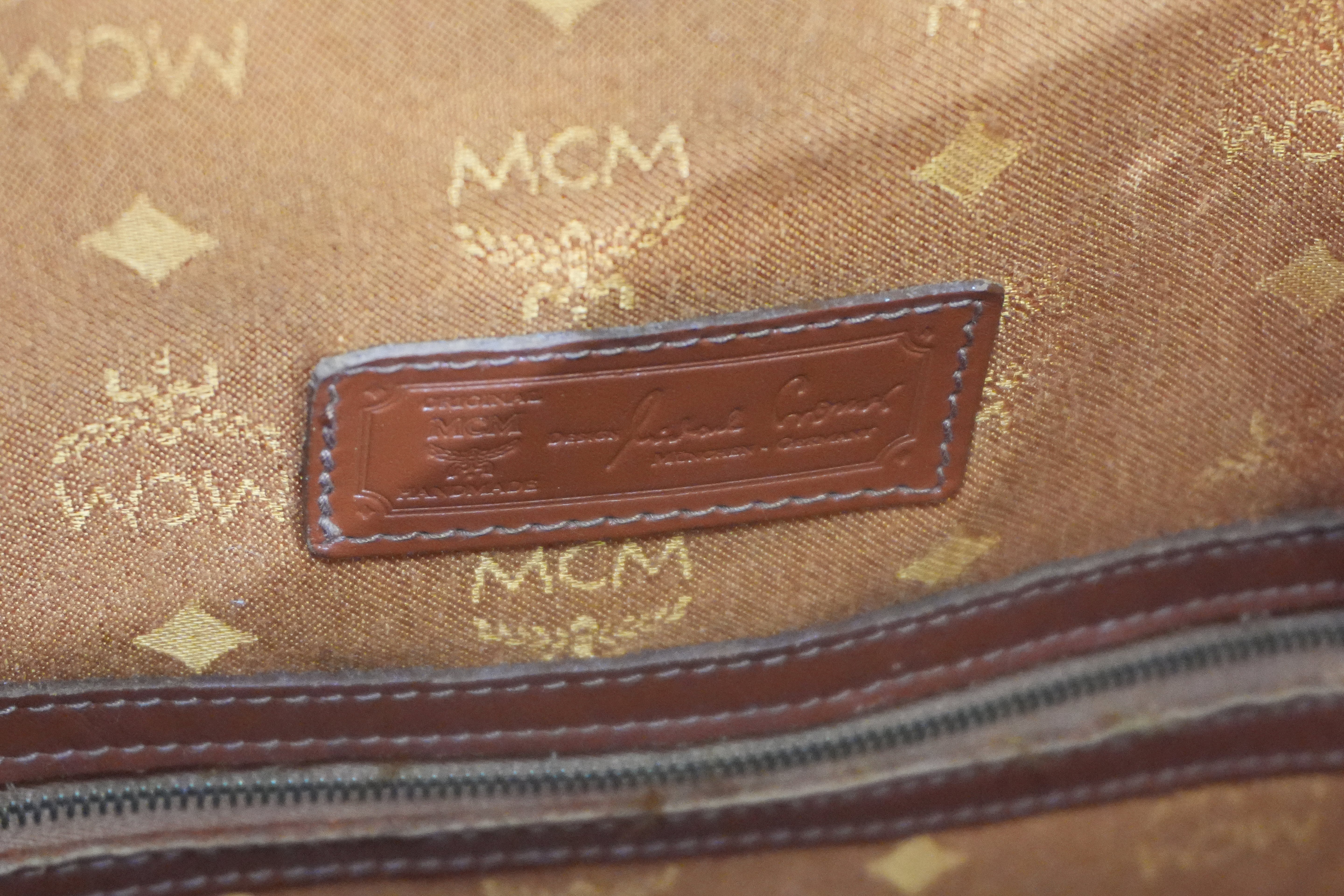 Pre-owned MCM Bucket Shoulder Bag Cognac