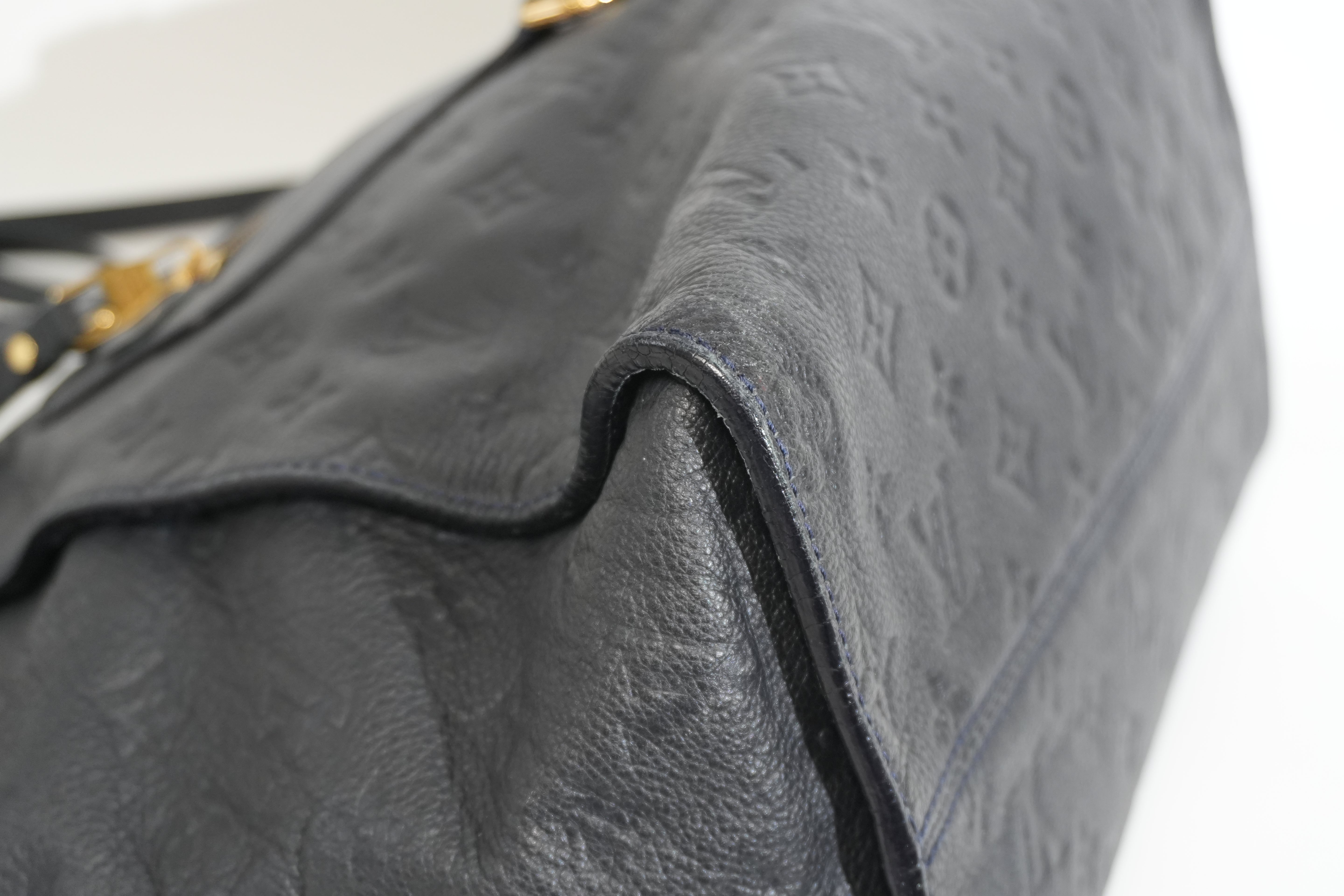 Pre-owned Louis Vuitton Impriente Lumineuse PM Shoulder Bag Navy Blue