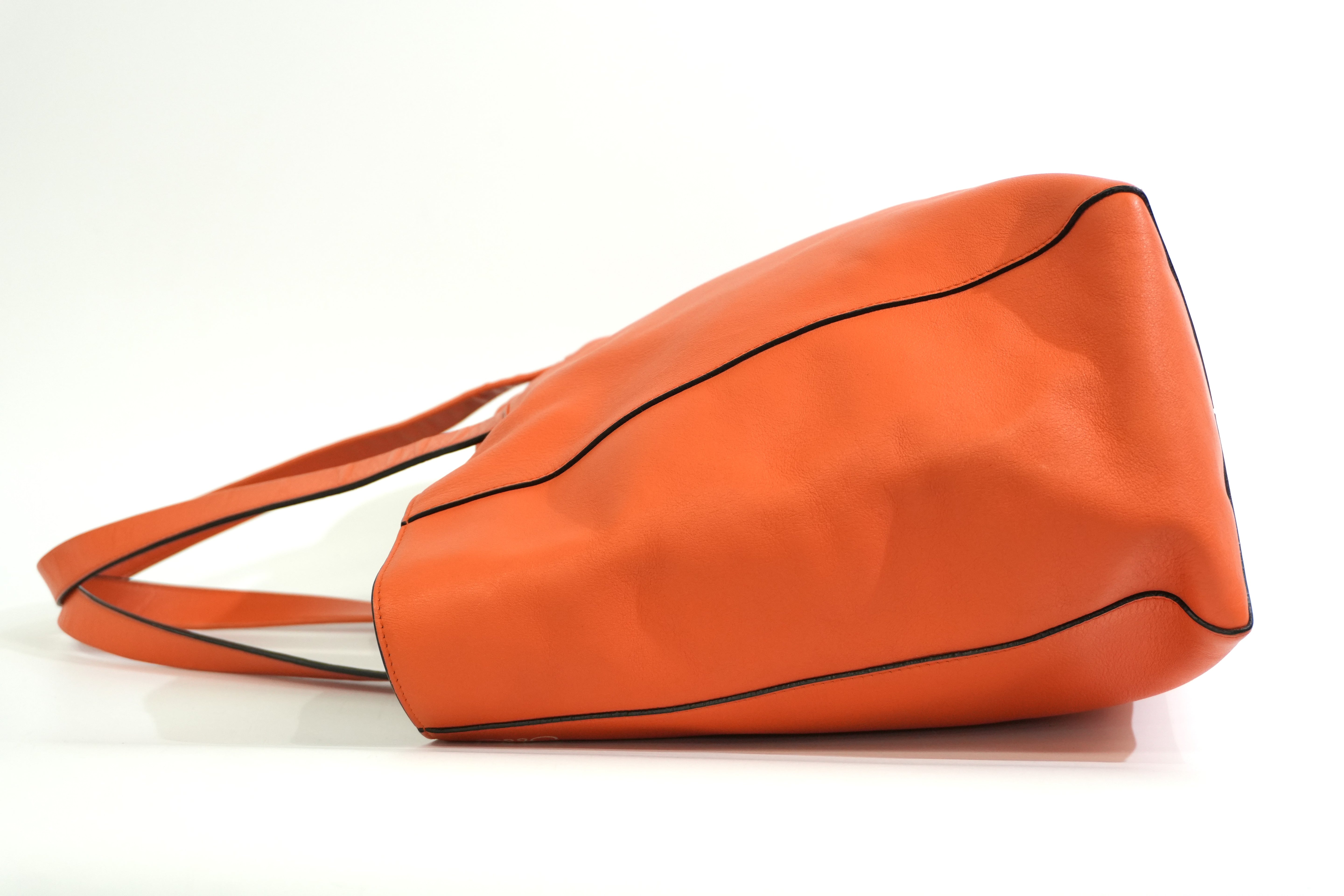 Pre-owned Loewe East West Tote Bag Orange
