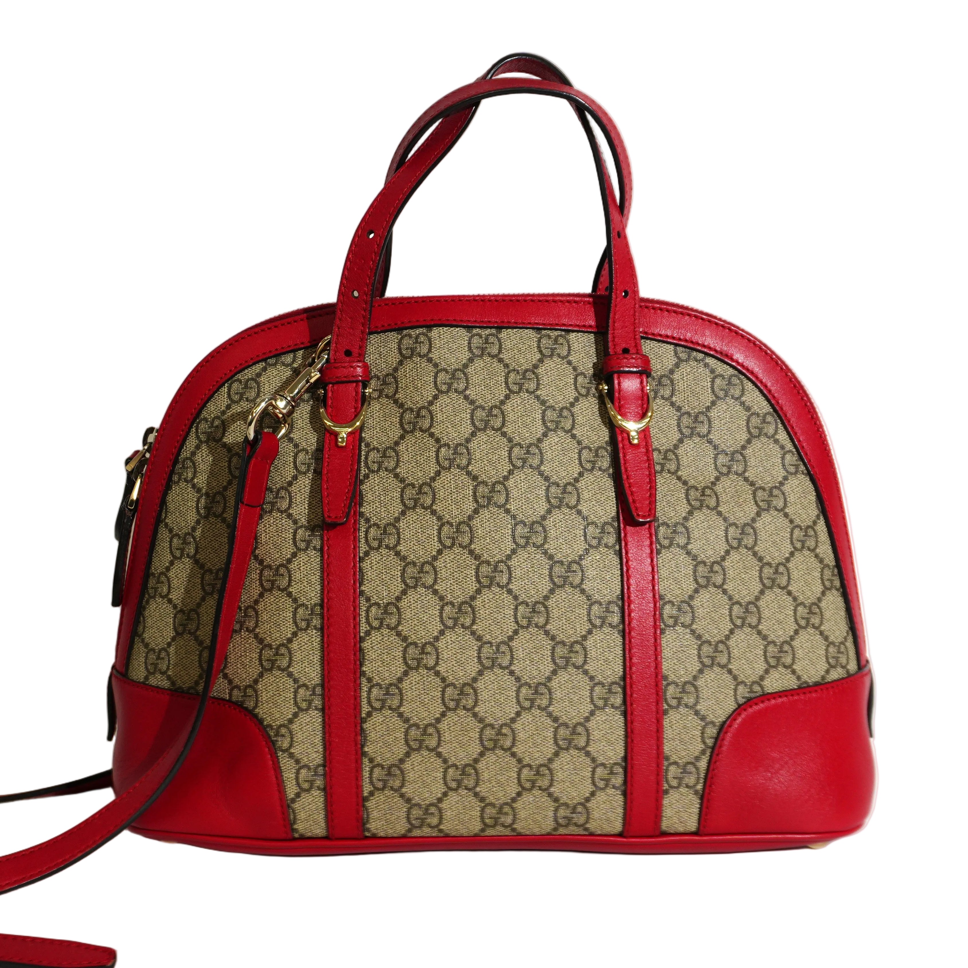 Pre-owned Gucci Two Way Domed Shoulder Bag Red