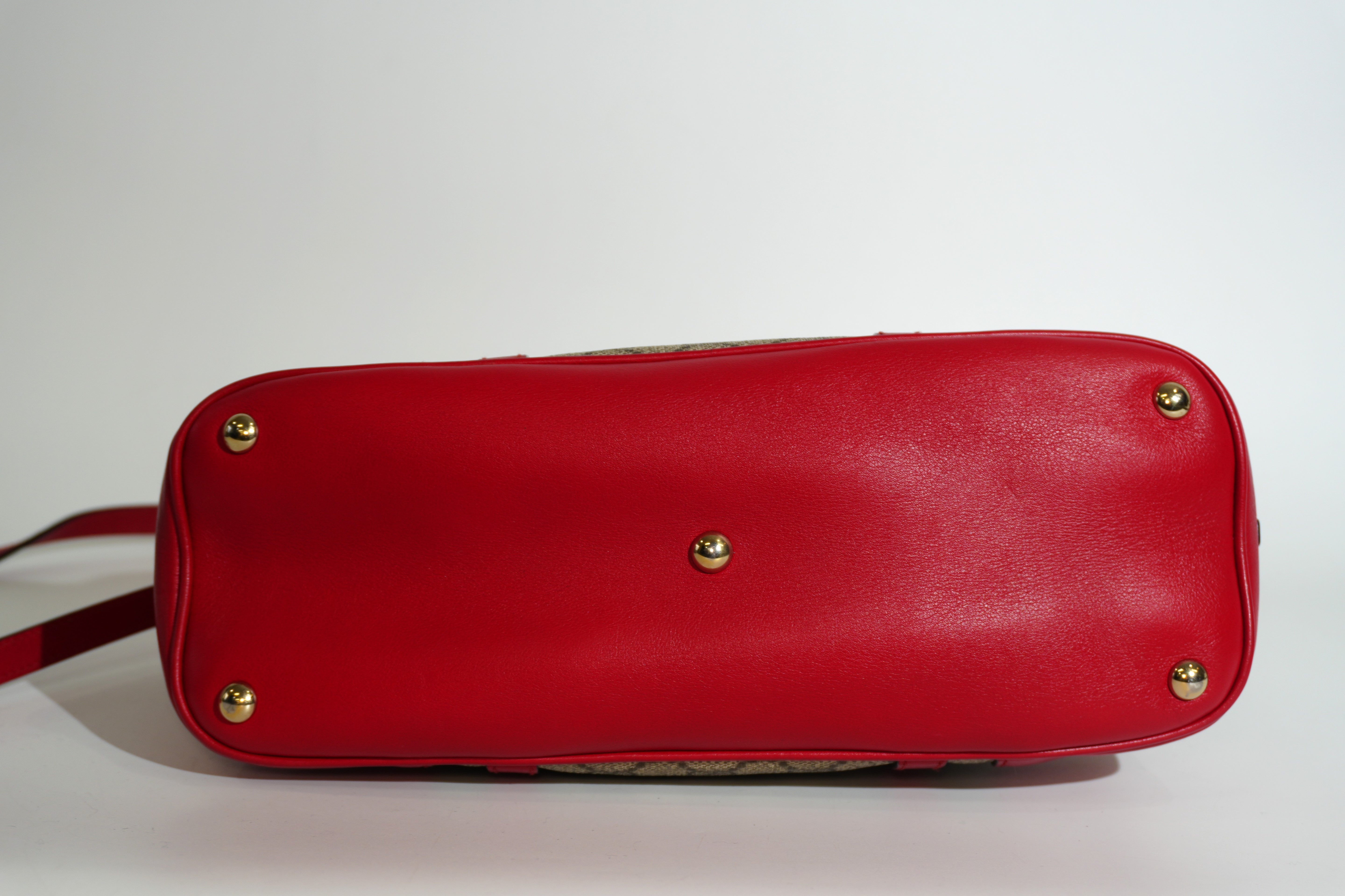 Pre-owned Gucci Two Way Domed Shoulder Bag Red
