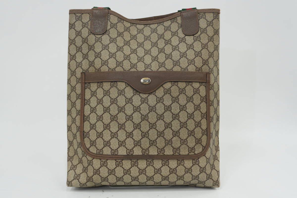 Pre-Owned Gucci Ophidia vertical Tote Bag Brown