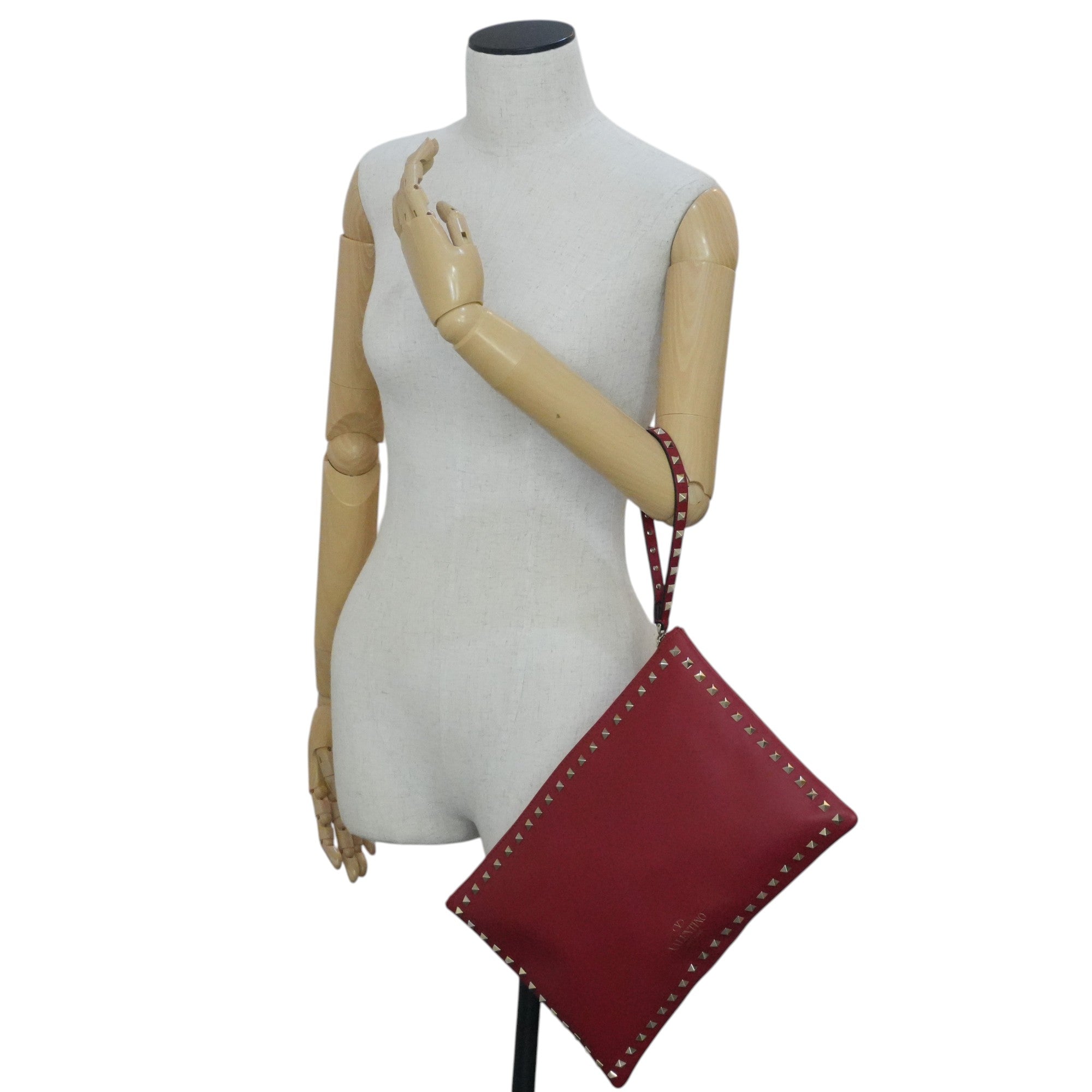 Pre-owned Valentino Wrist Clutch Bag Red