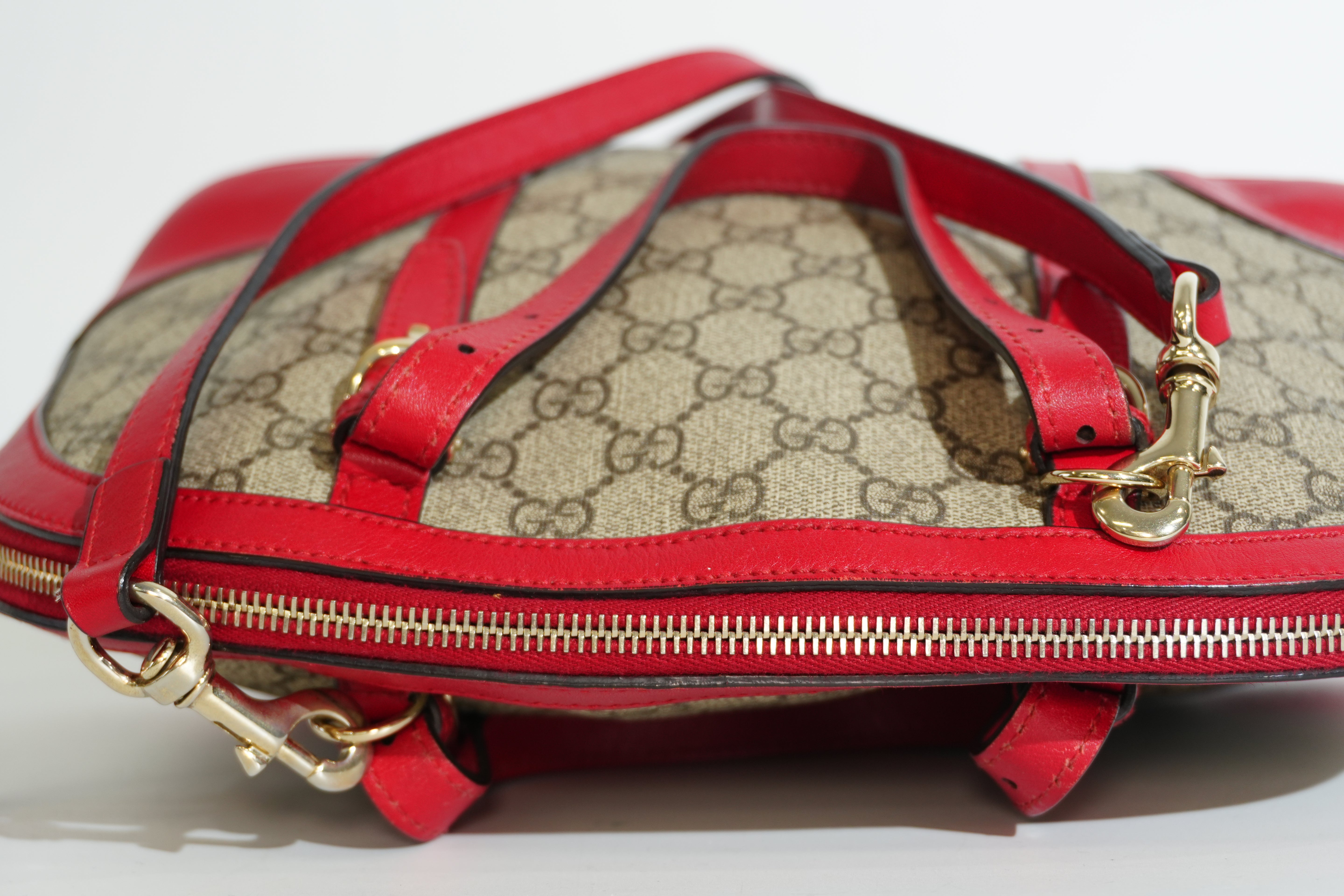 Pre-owned Gucci Two Way Domed Shoulder Bag Red
