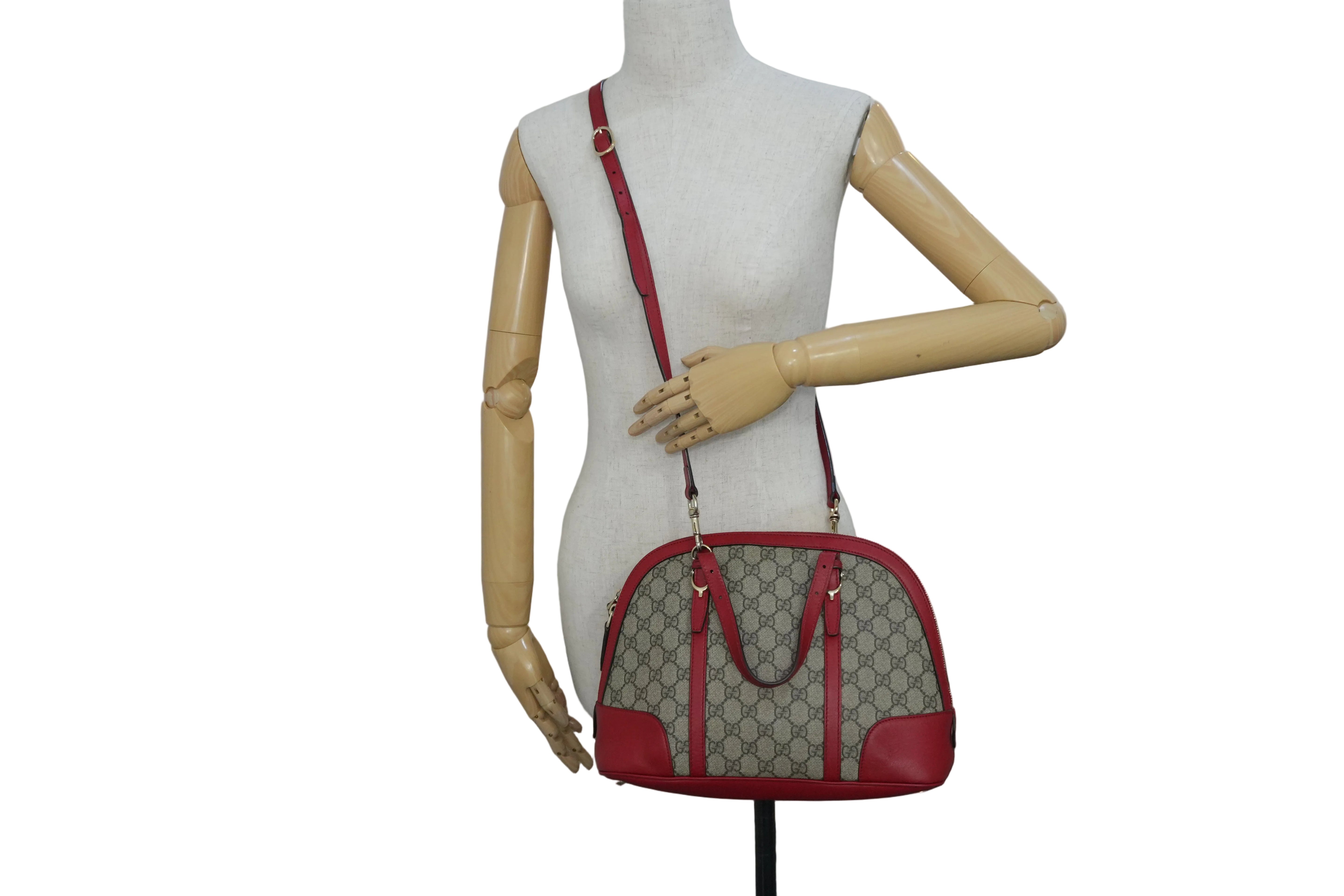 Pre-owned Gucci Two Way Domed Shoulder Bag Red