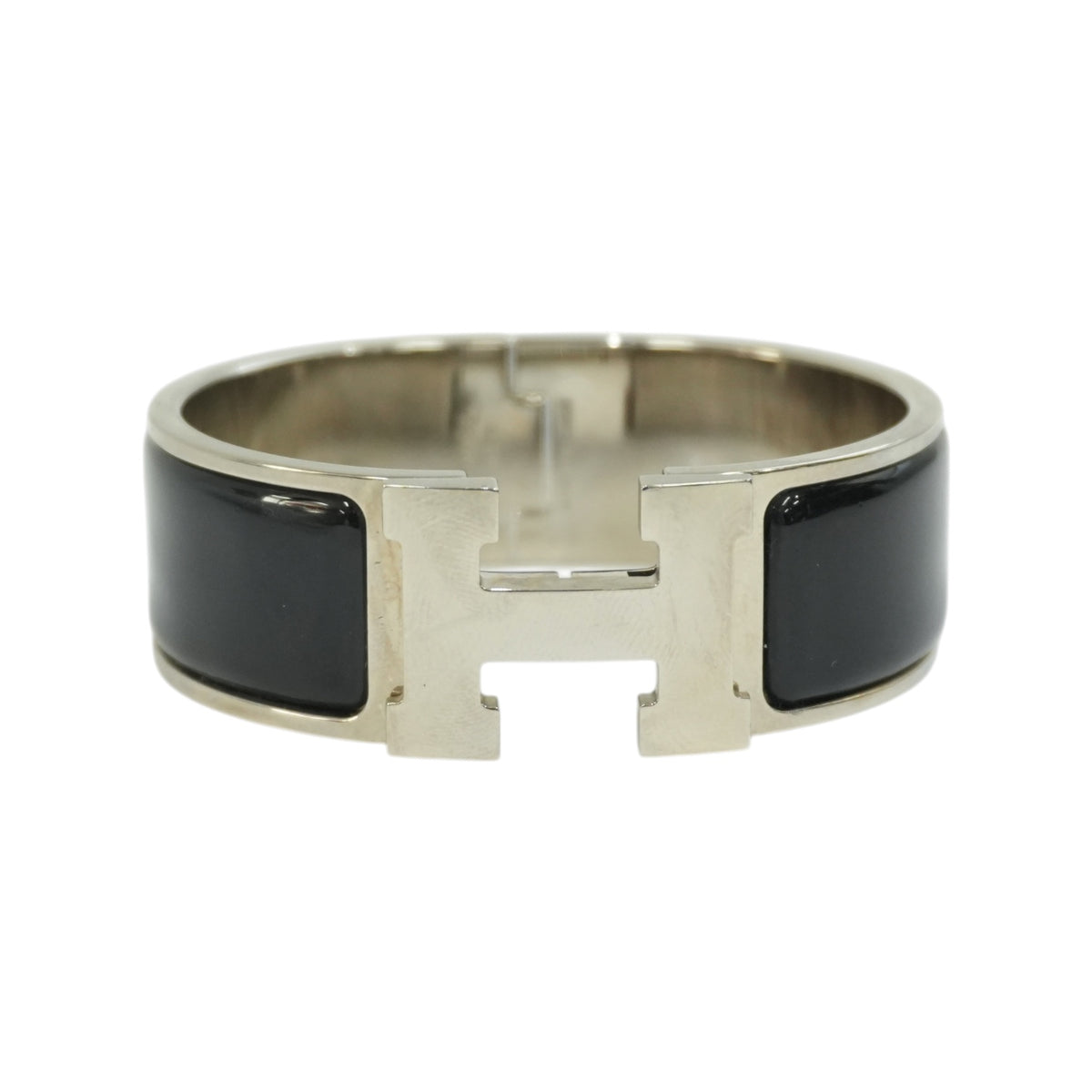 Pre-Owned Hermes Clic Clac Big Bracelet Black