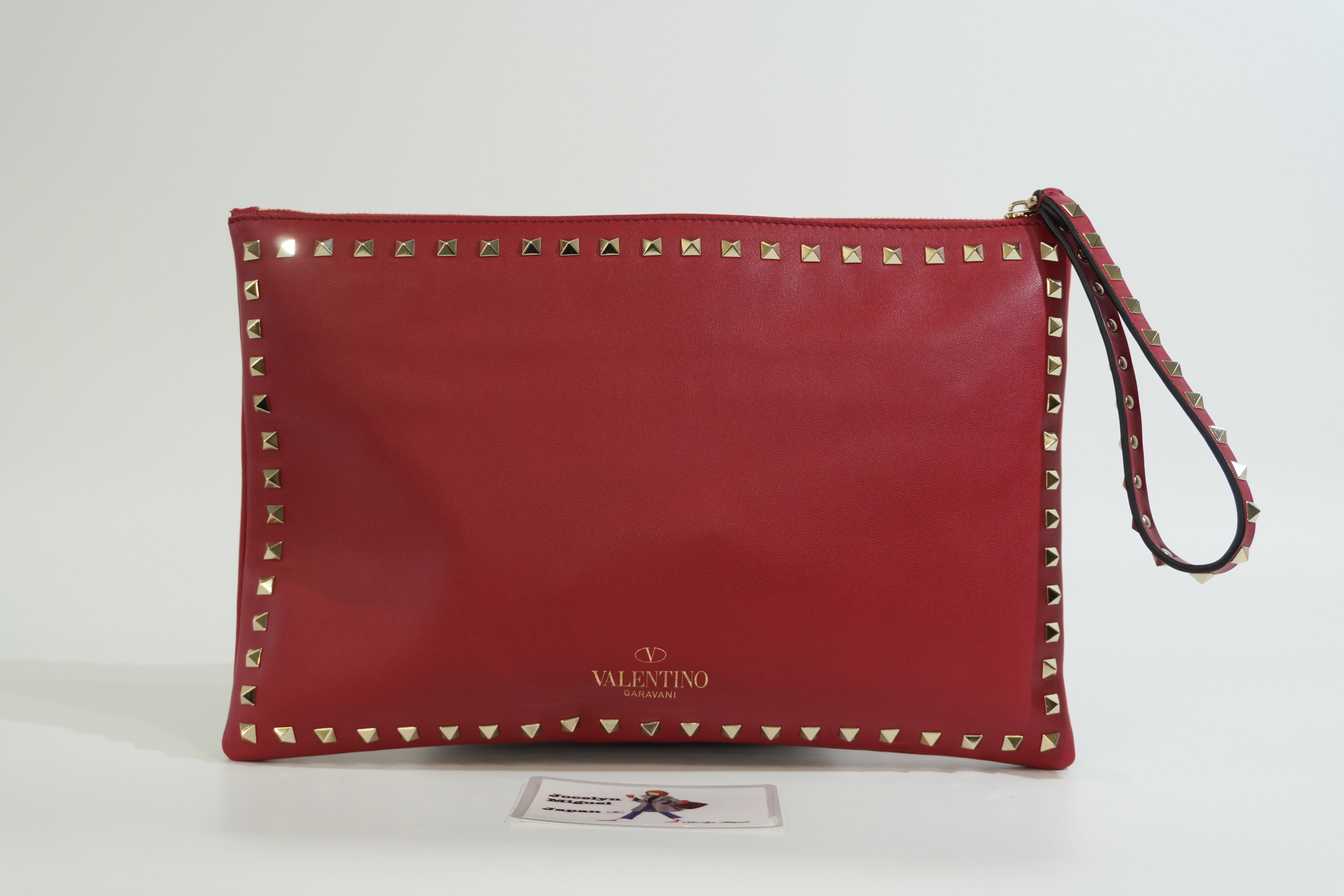 Pre-owned Valentino Wrist Clutch Bag Red