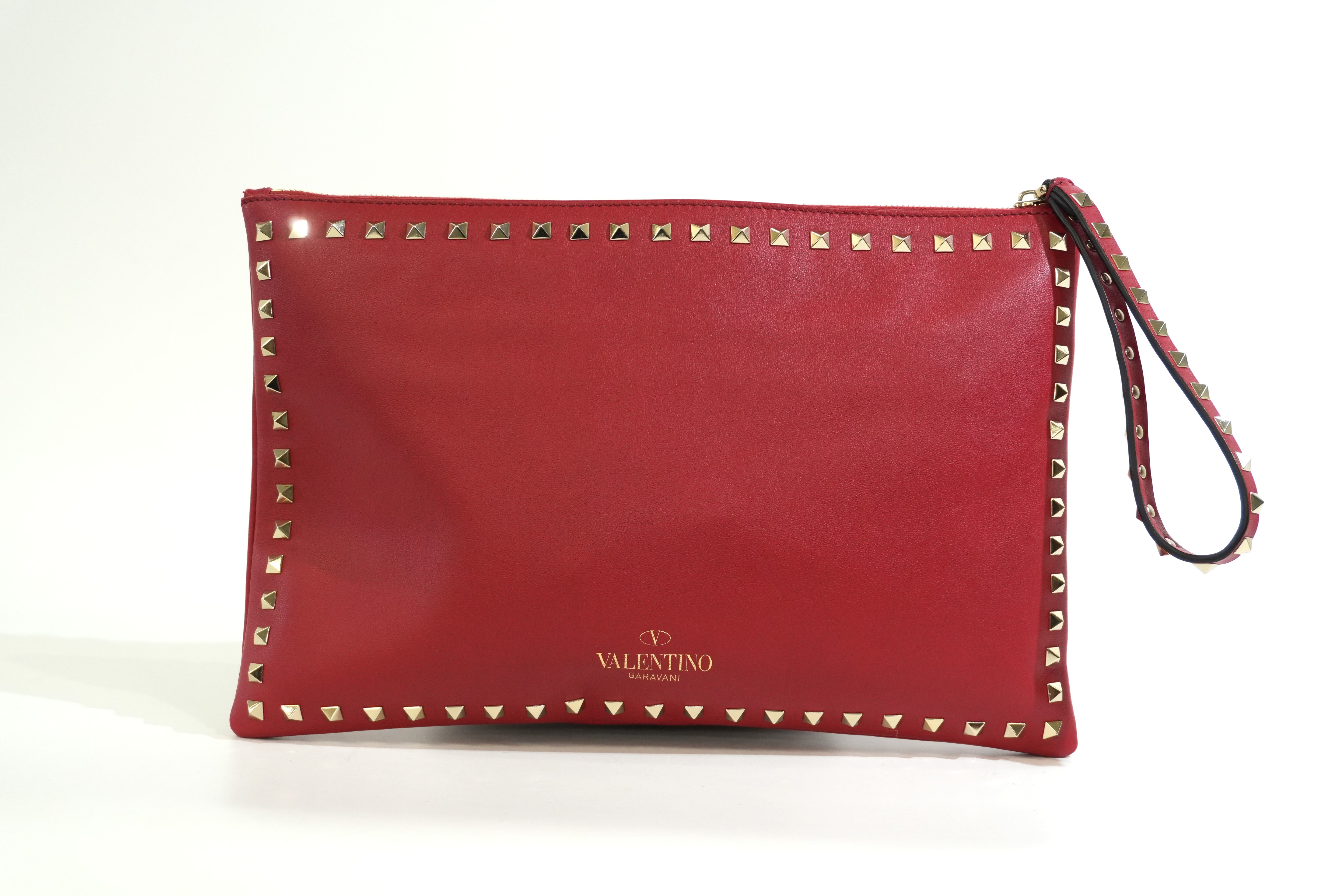 Pre-owned Valentino Wrist Clutch Bag Red