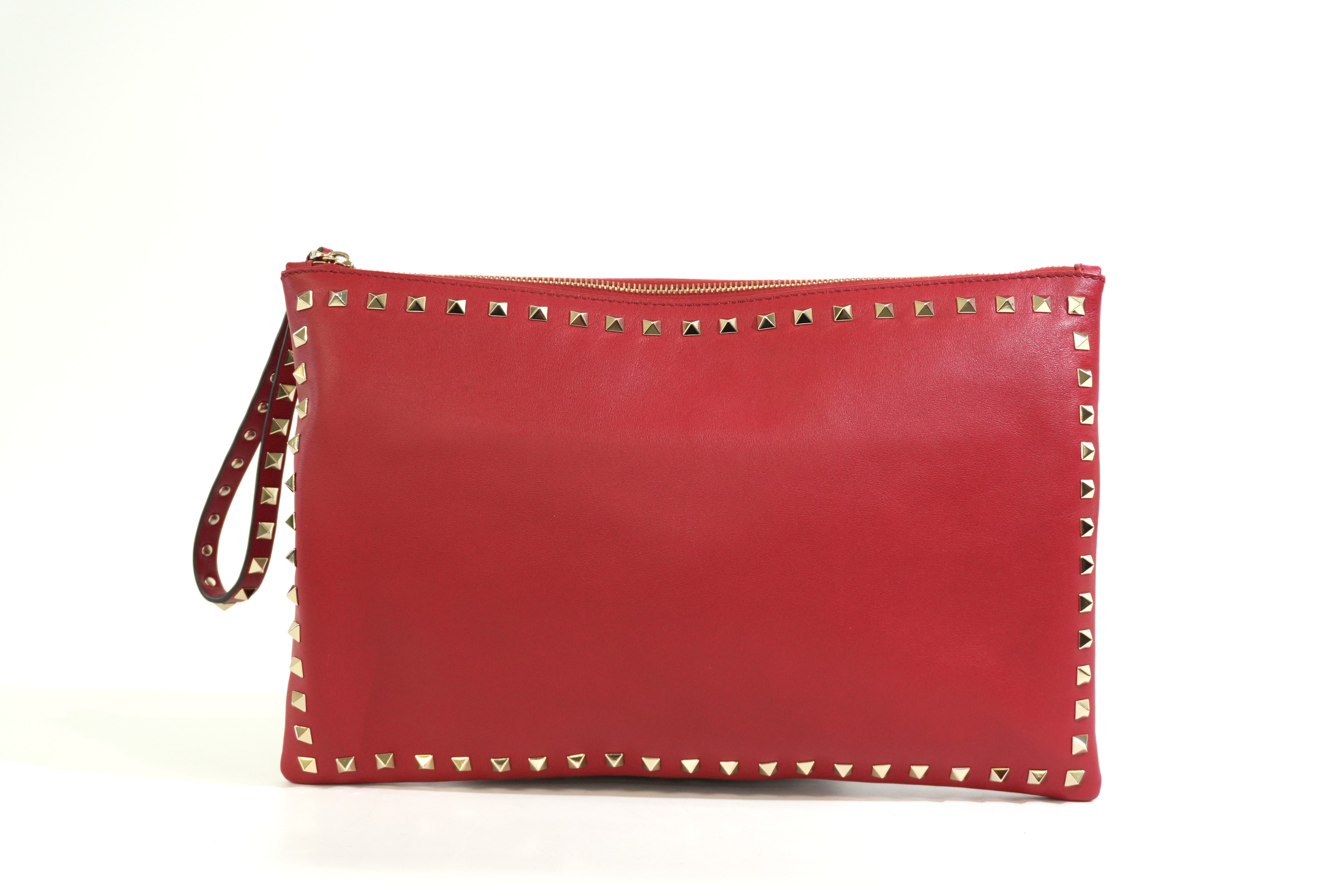 Pre-owned Valentino Wrist Clutch Bag Red