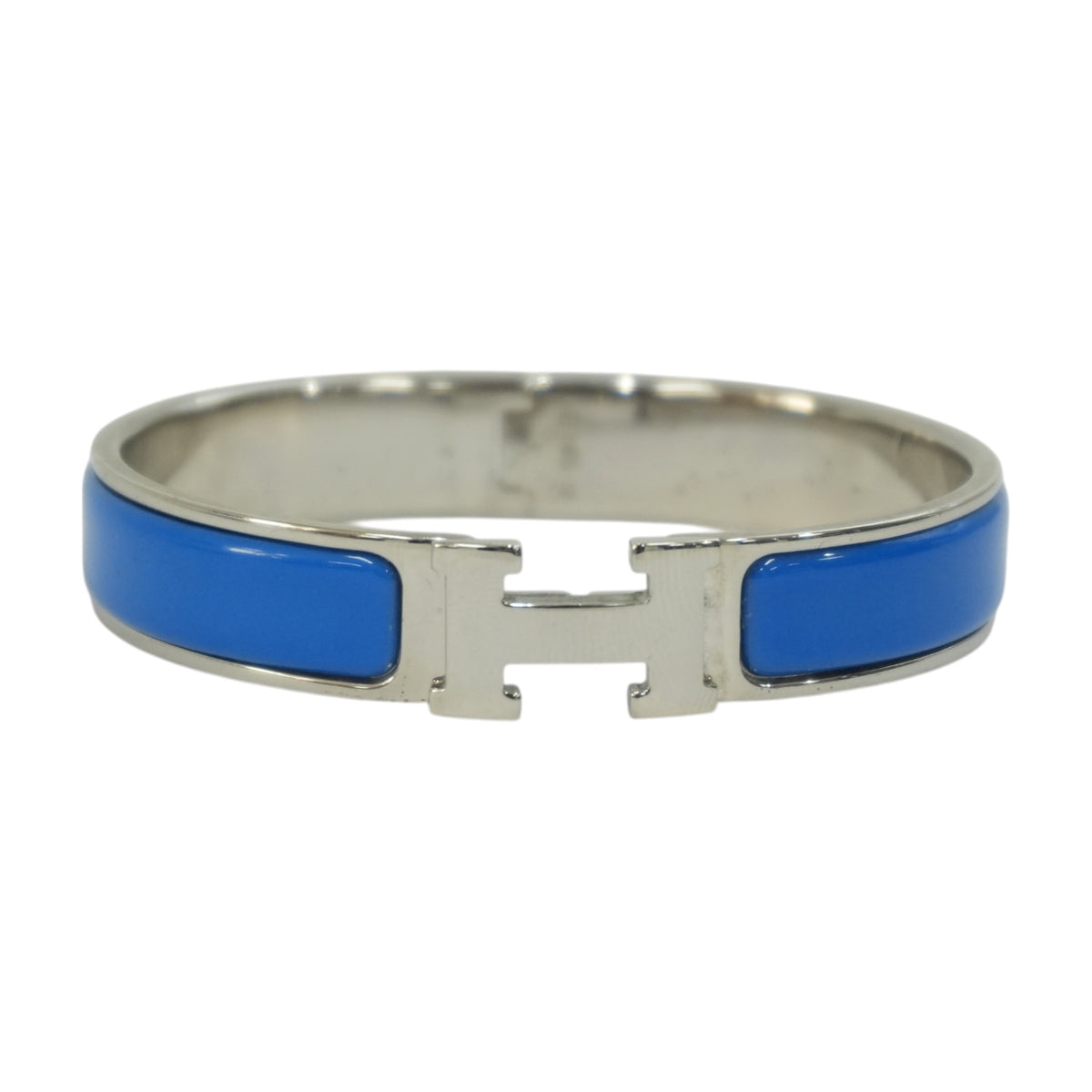 Pre-Owned Hermes Clic Clac Bracelet Blue