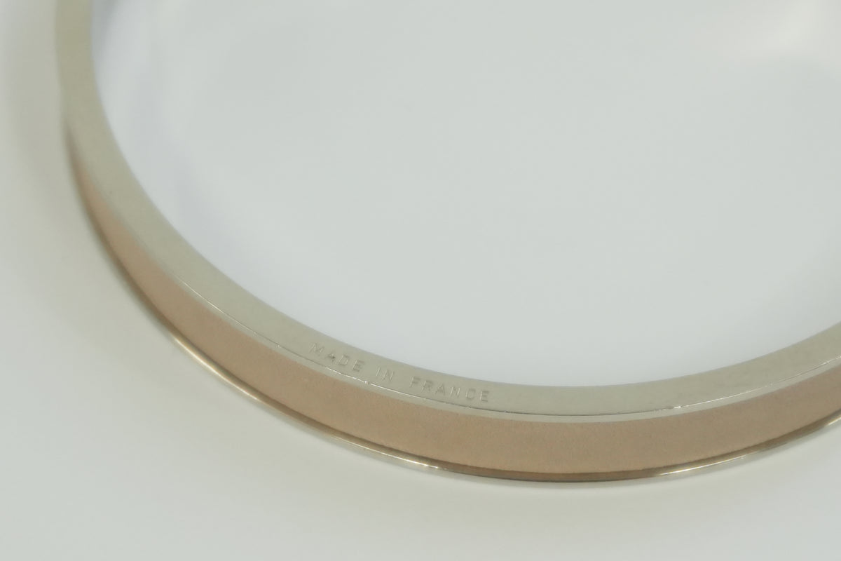 Pre-Owned Hermes Kelly Bangle Cream and Silver