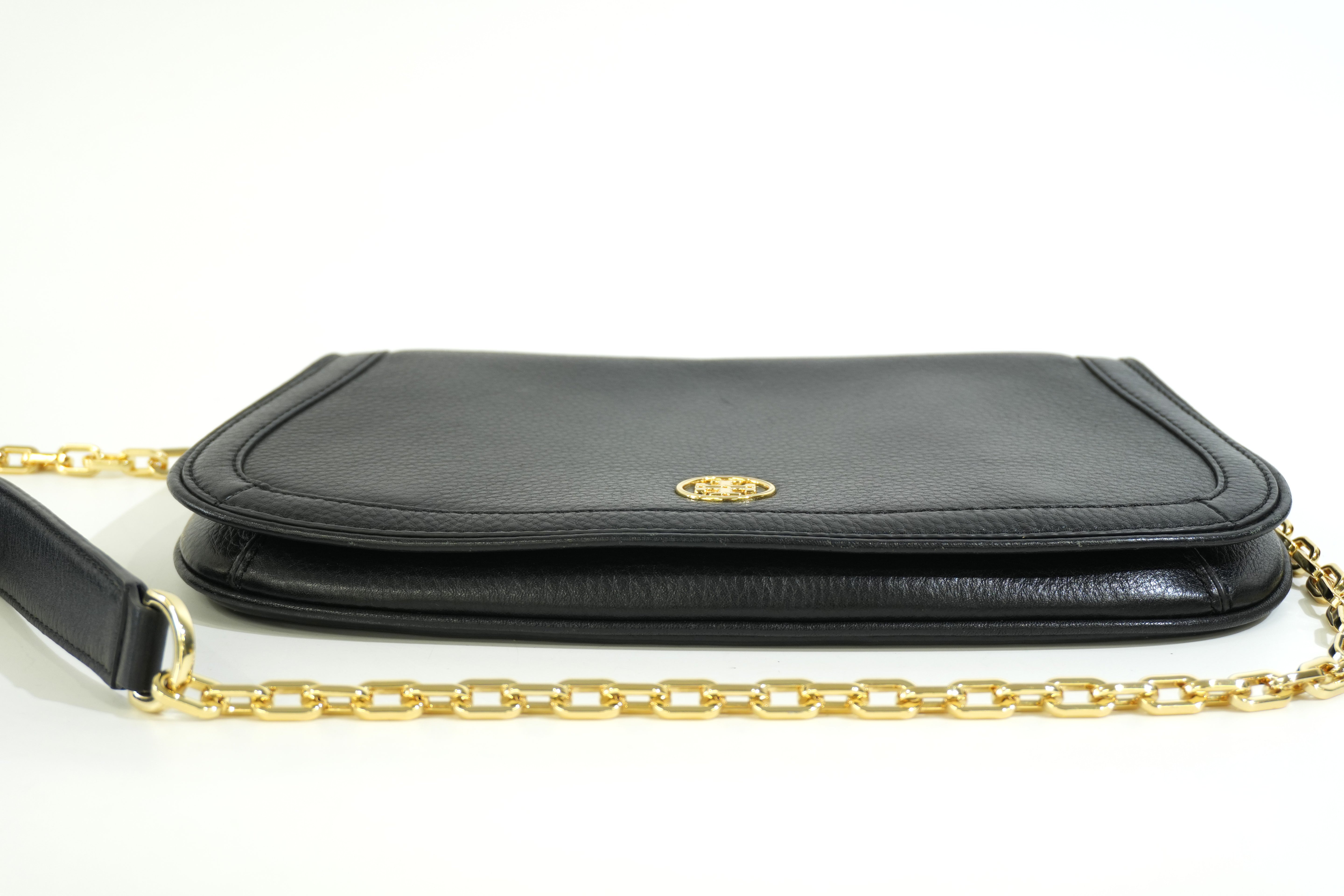 Pre-owned Tory Burch Chain Shoulder Bag Black