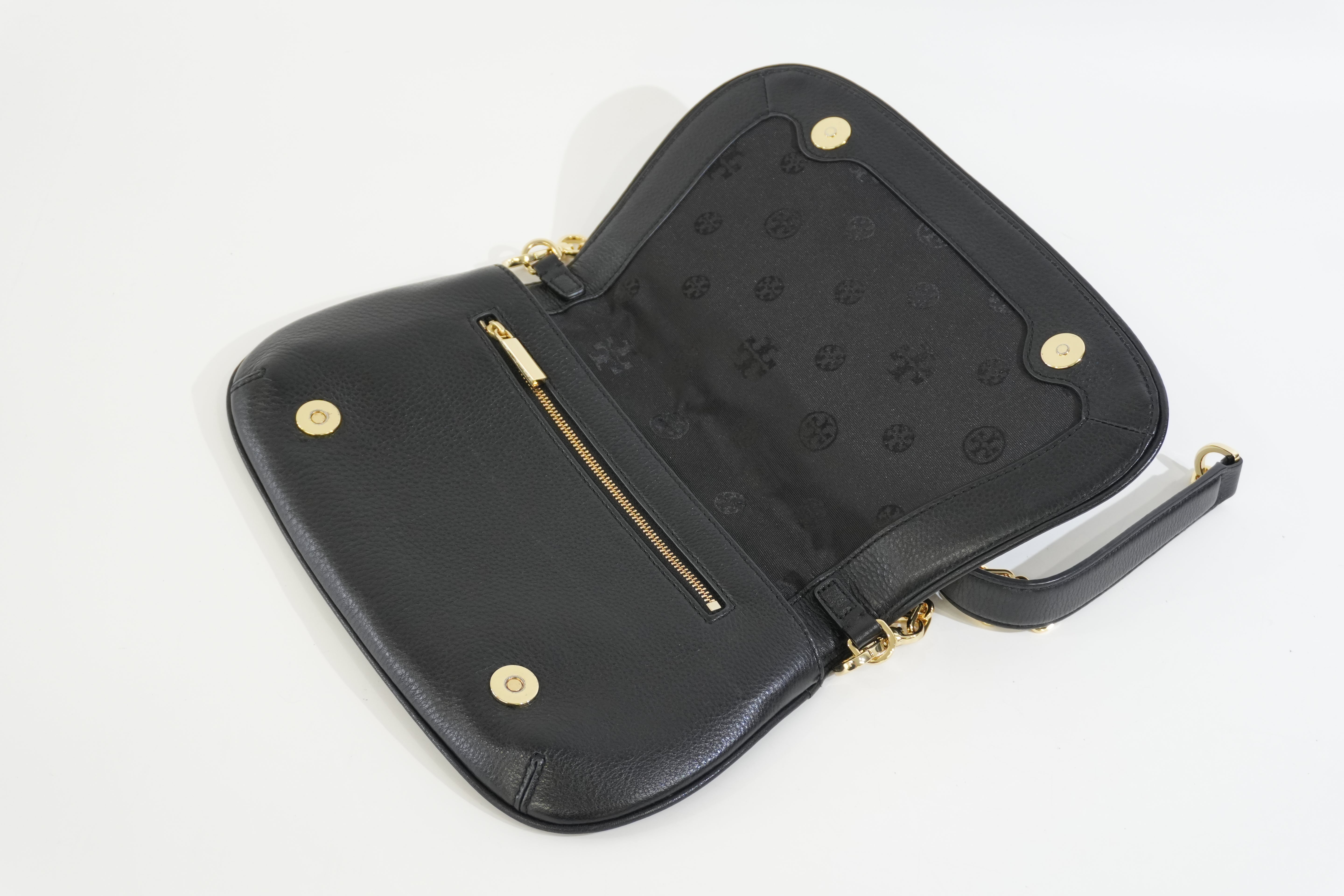 Pre-owned Tory Burch Chain Shoulder Bag Black