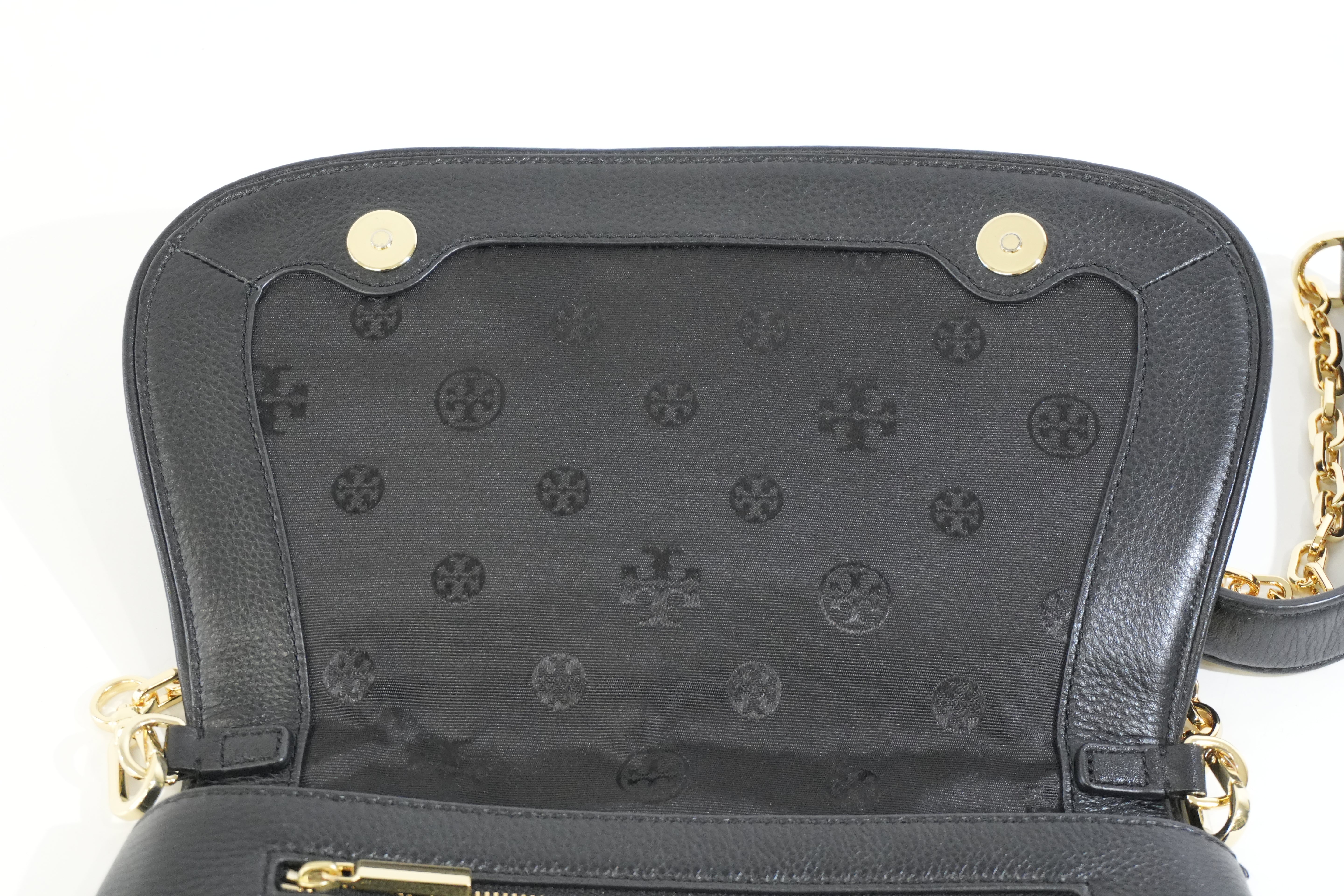 Pre-owned Tory Burch Chain Shoulder Bag Black