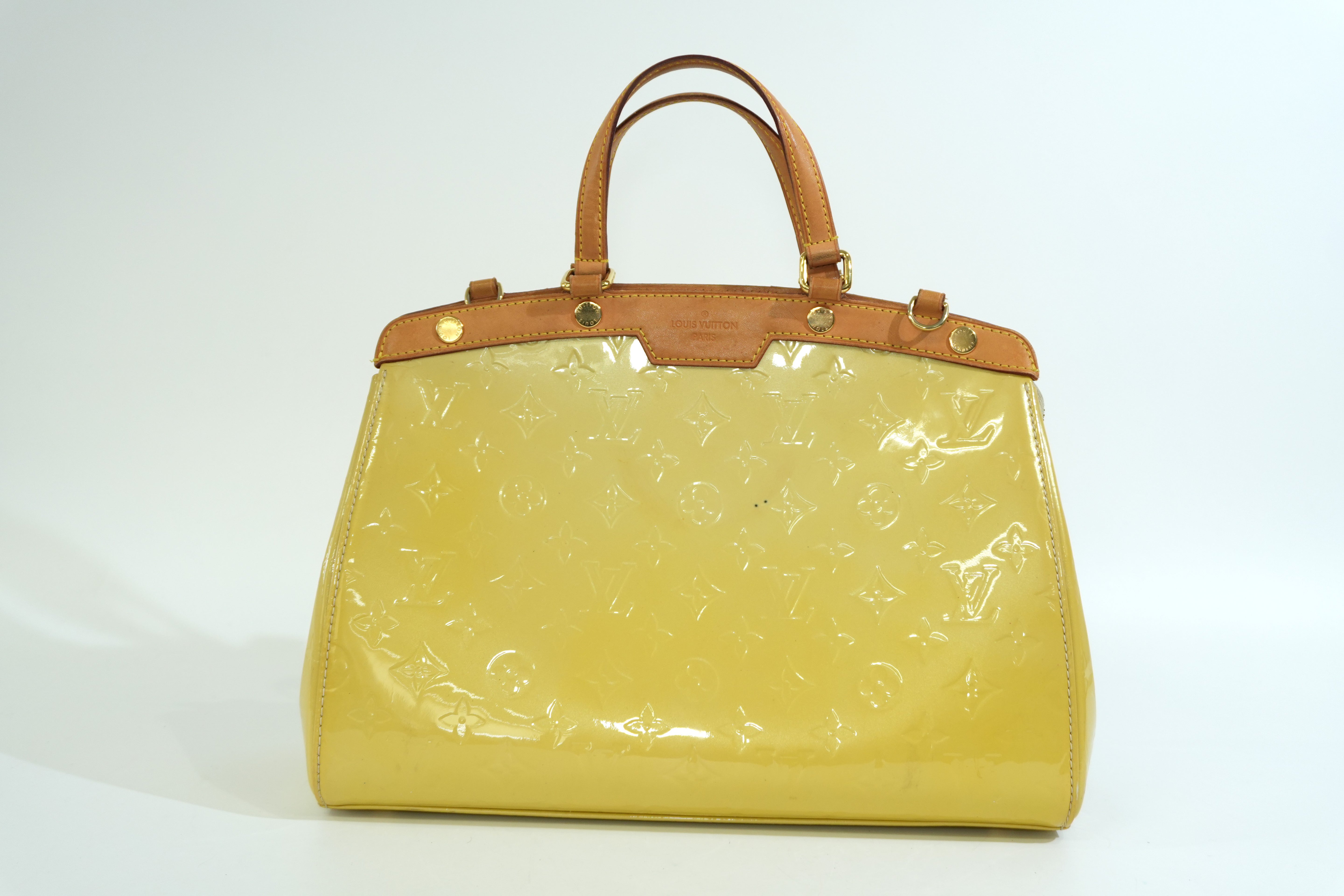 Pre-owned Louis Vuitton Vernis Handbag Yellow