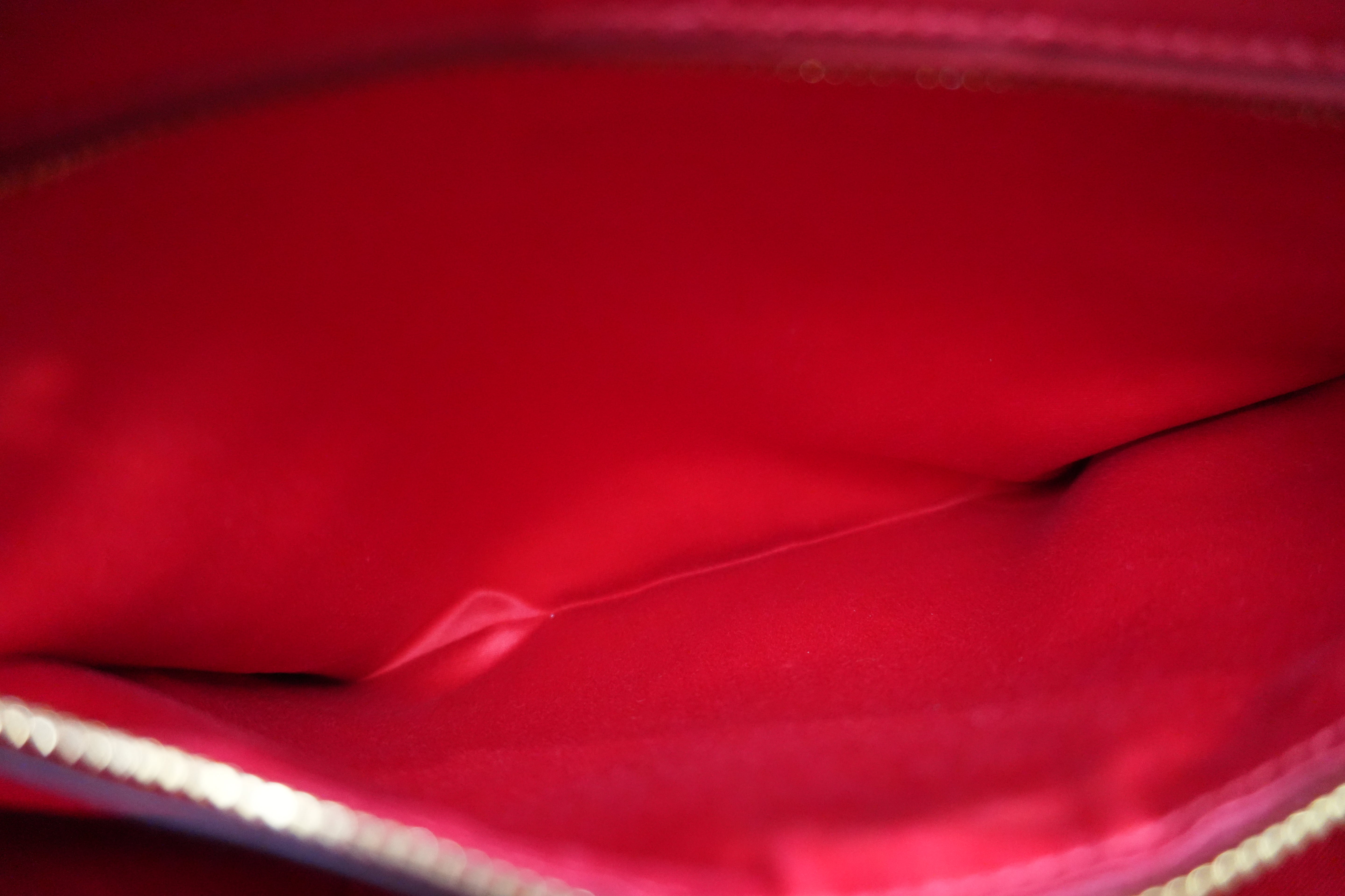 Pre-owned Miumiu Calfskin Leather Studded Clutch Bag Red