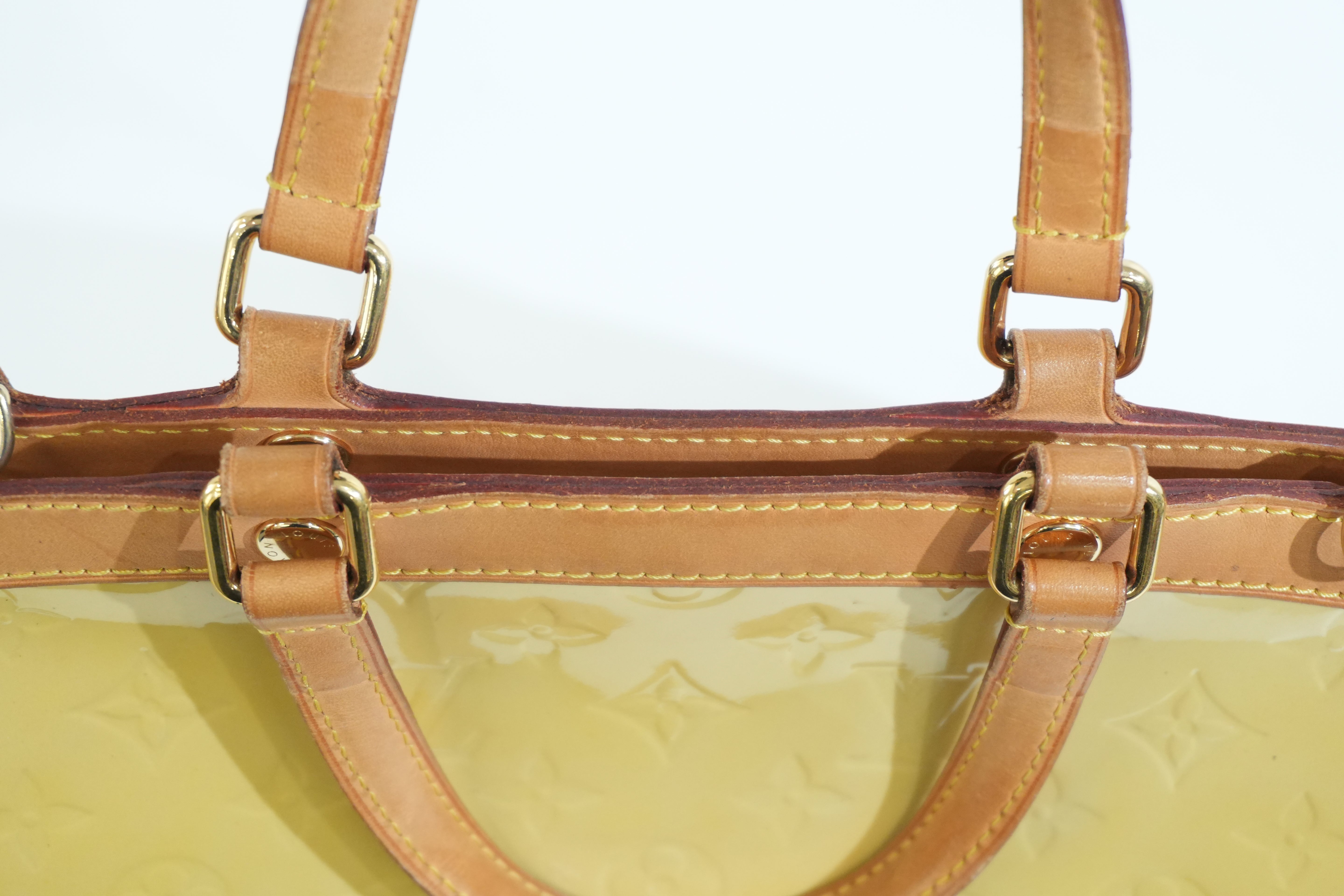 Pre-owned Louis Vuitton Vernis Handbag Yellow